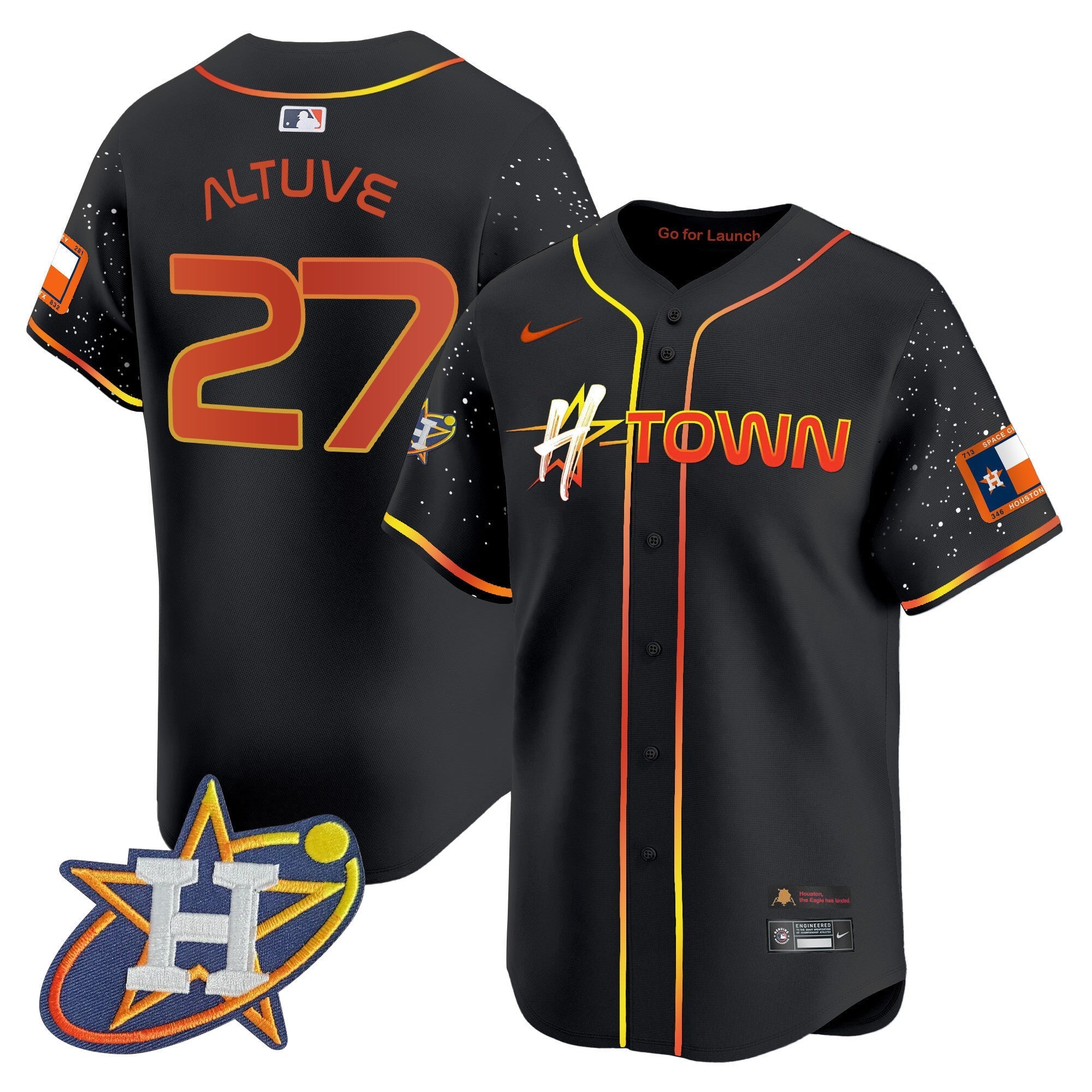 Men's Astros 2024 Space City H-Town Vapor Premier Limited Jersey - All Stitched