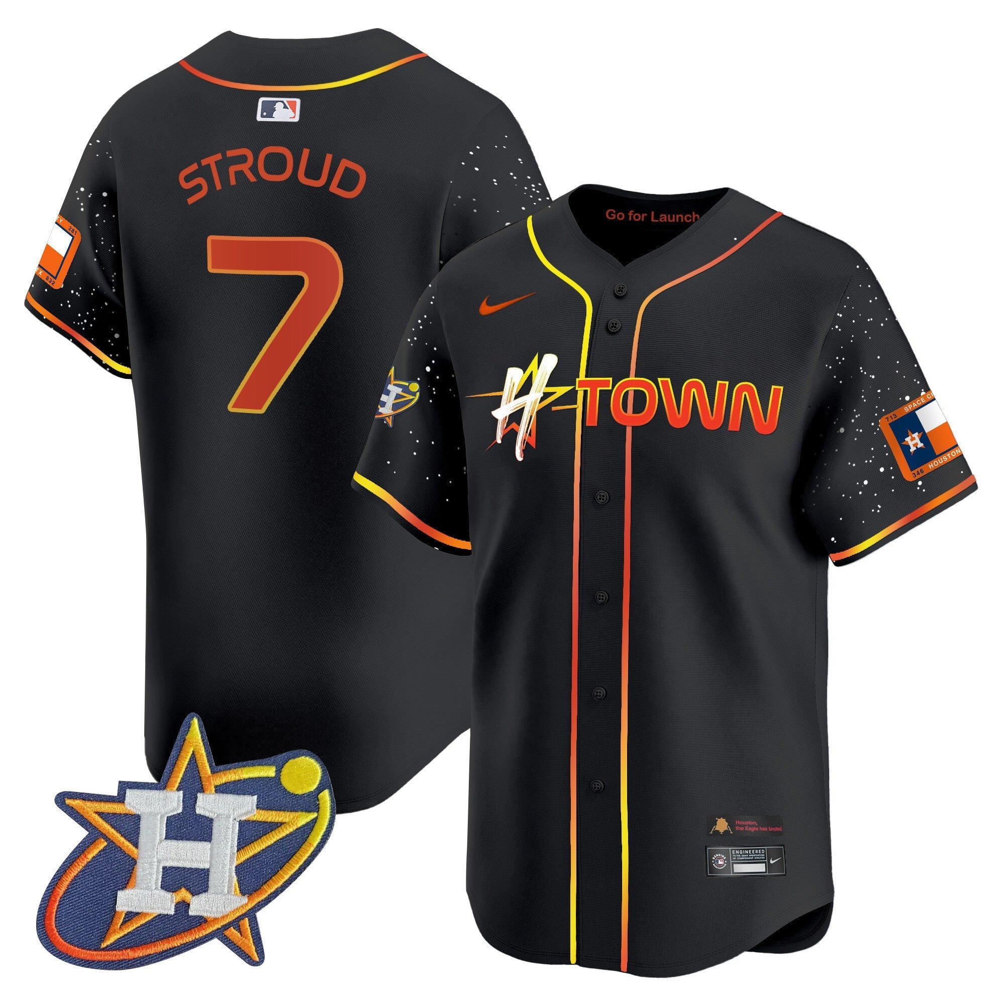 Men's Astros 2024 Space City H-Town Vapor Premier Limited Jersey - All Stitched