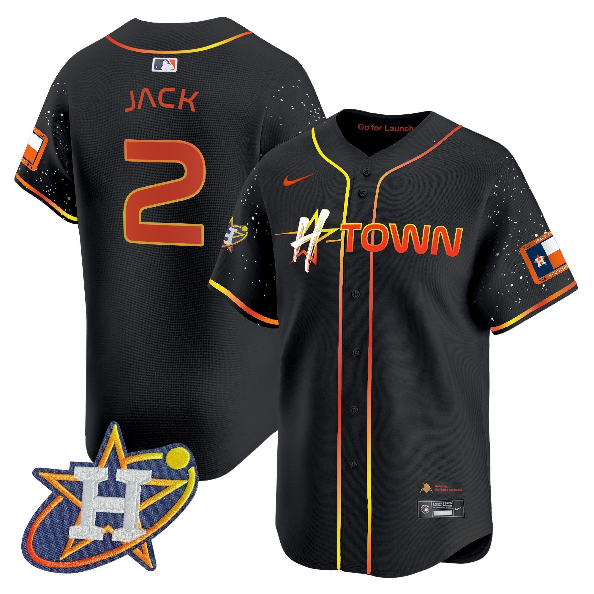 Men's Astros 2024 Space City H-Town Vapor Premier Limited Jersey - All Stitched