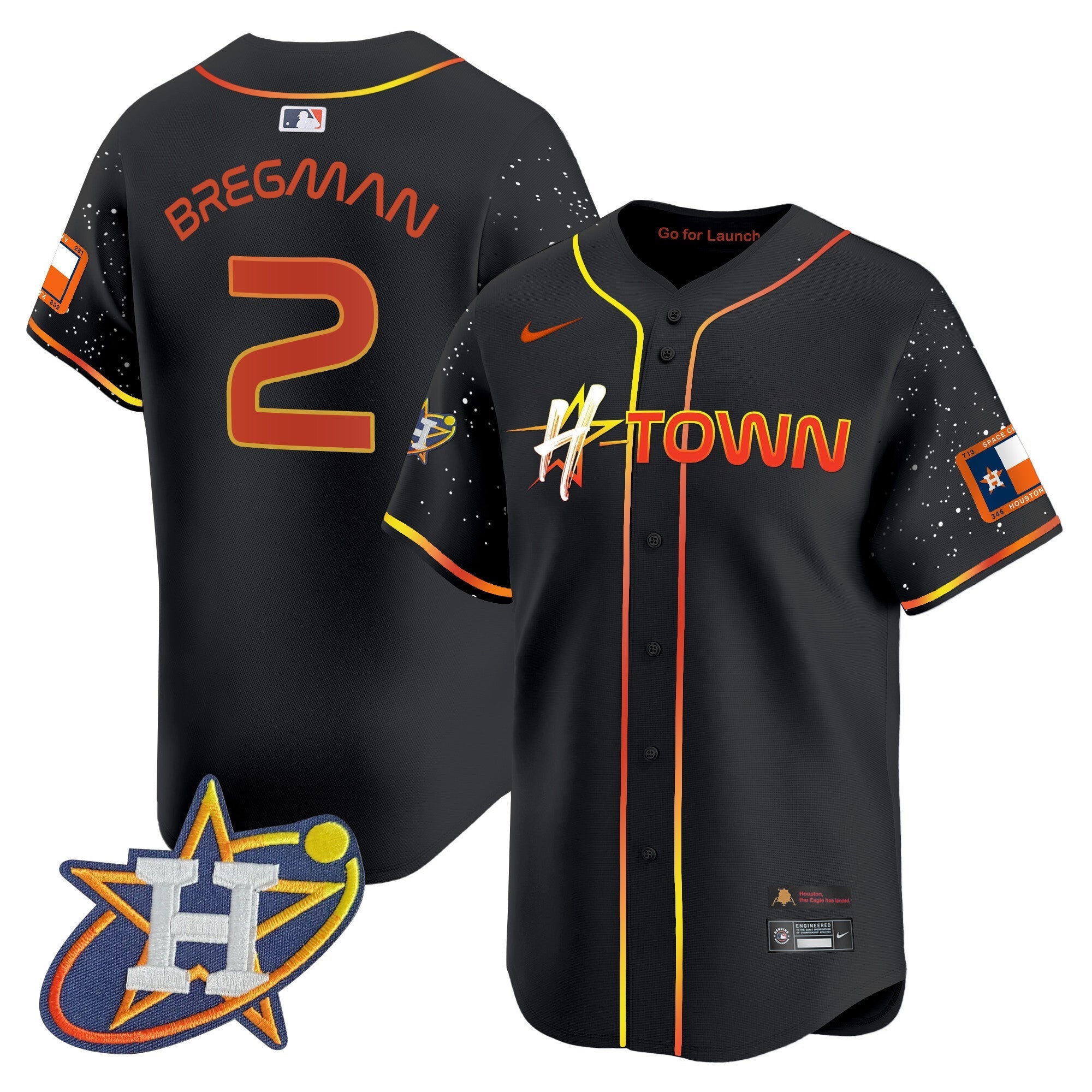 Men's Astros 2024 Space City H-Town Vapor Premier Limited Jersey - All Stitched
