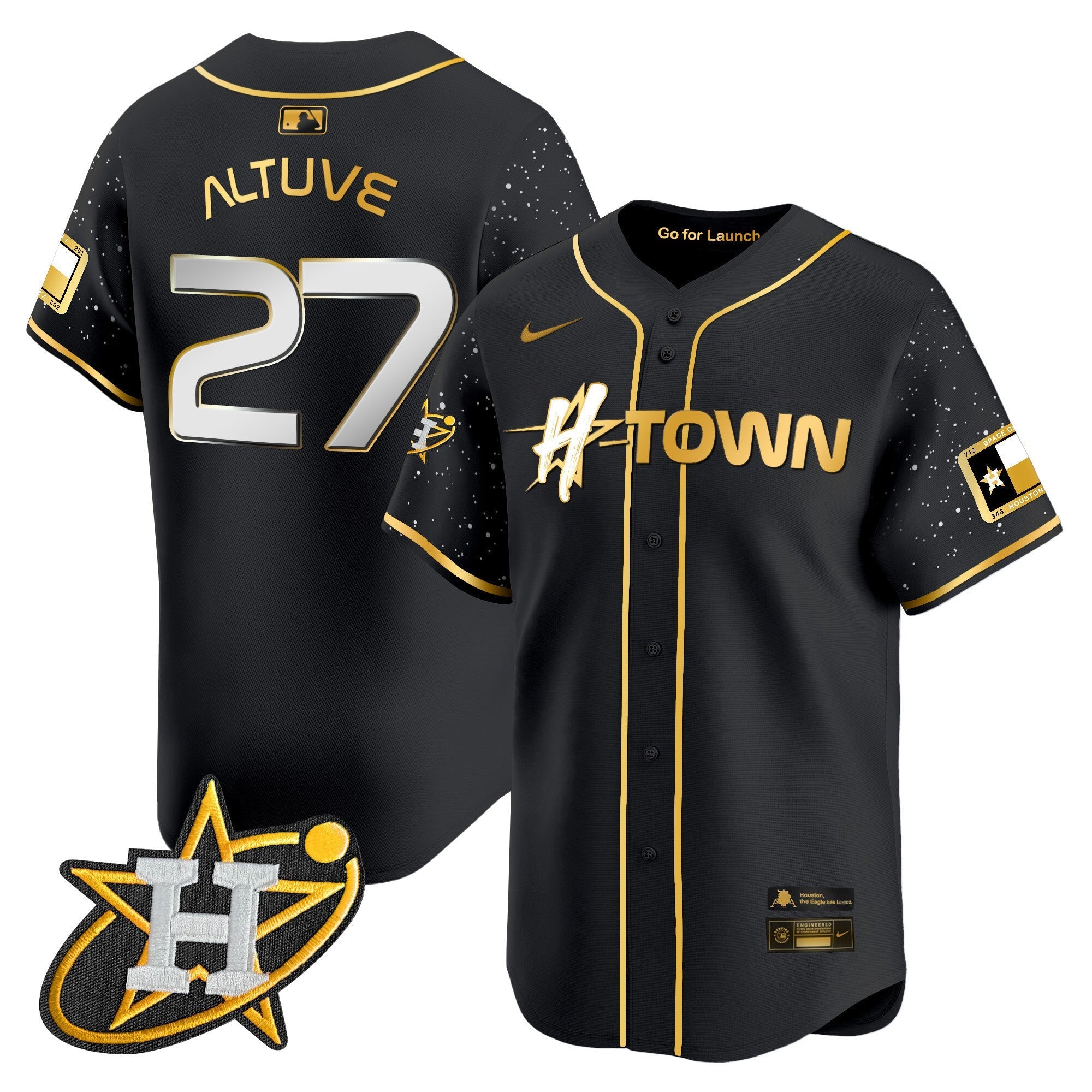 Men's Astros 2024 Space City H-Town Vapor Premier Limited Jersey - All Stitched
