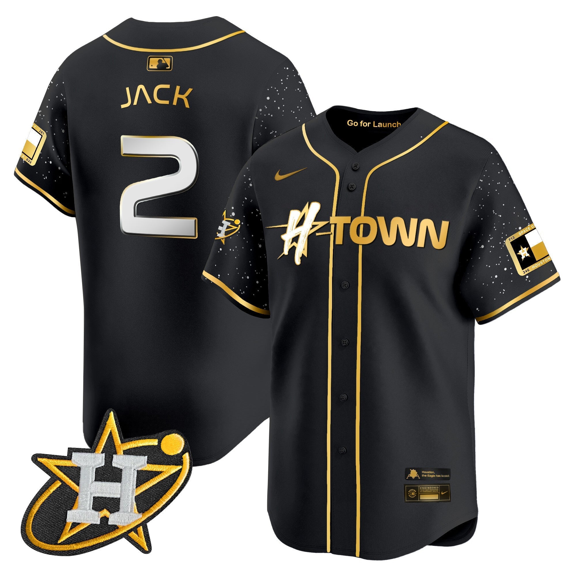 Men's Astros 2024 Space City H-Town Vapor Premier Limited Jersey - All Stitched