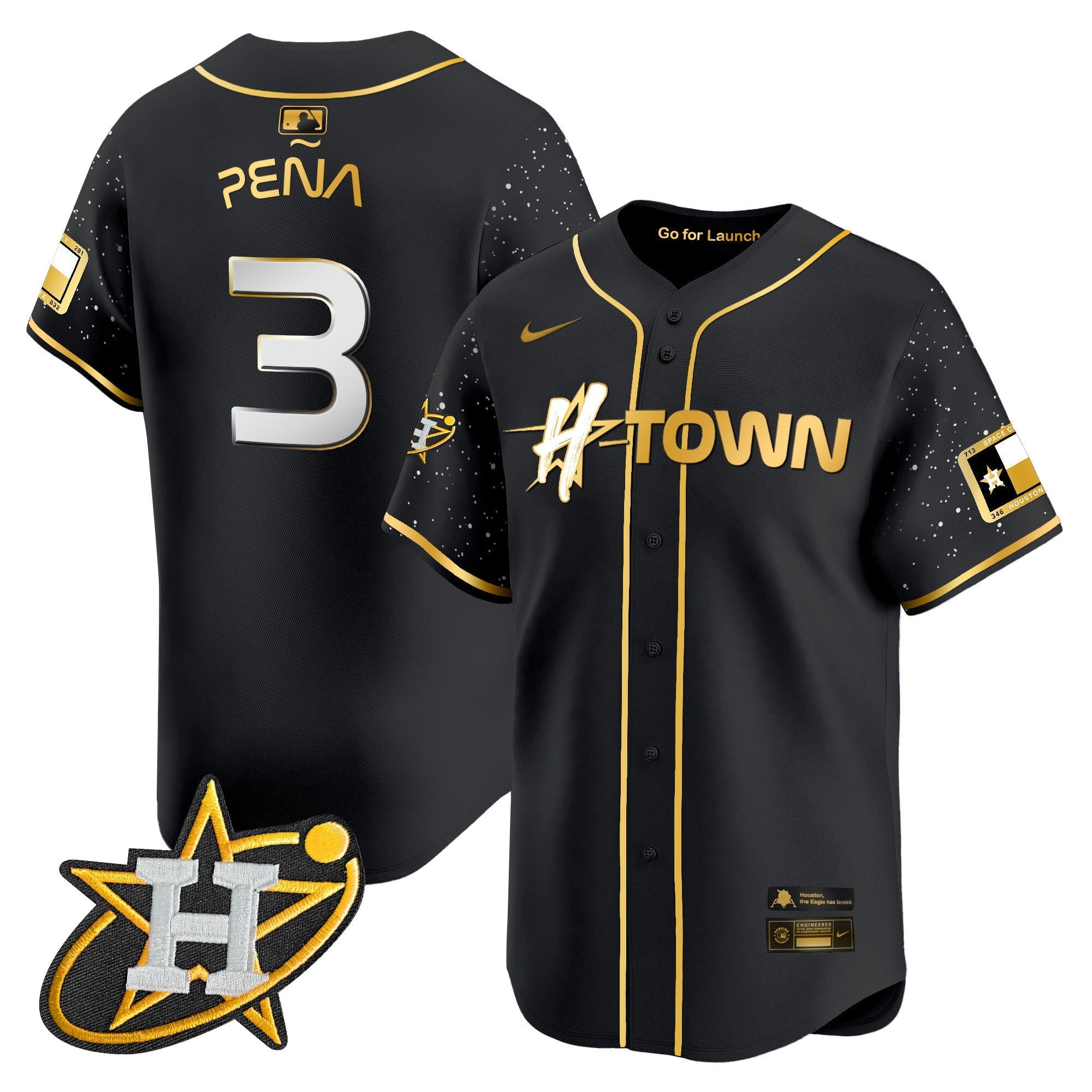 Men's Astros 2024 Space City H-Town Vapor Premier Limited Jersey - All Stitched
