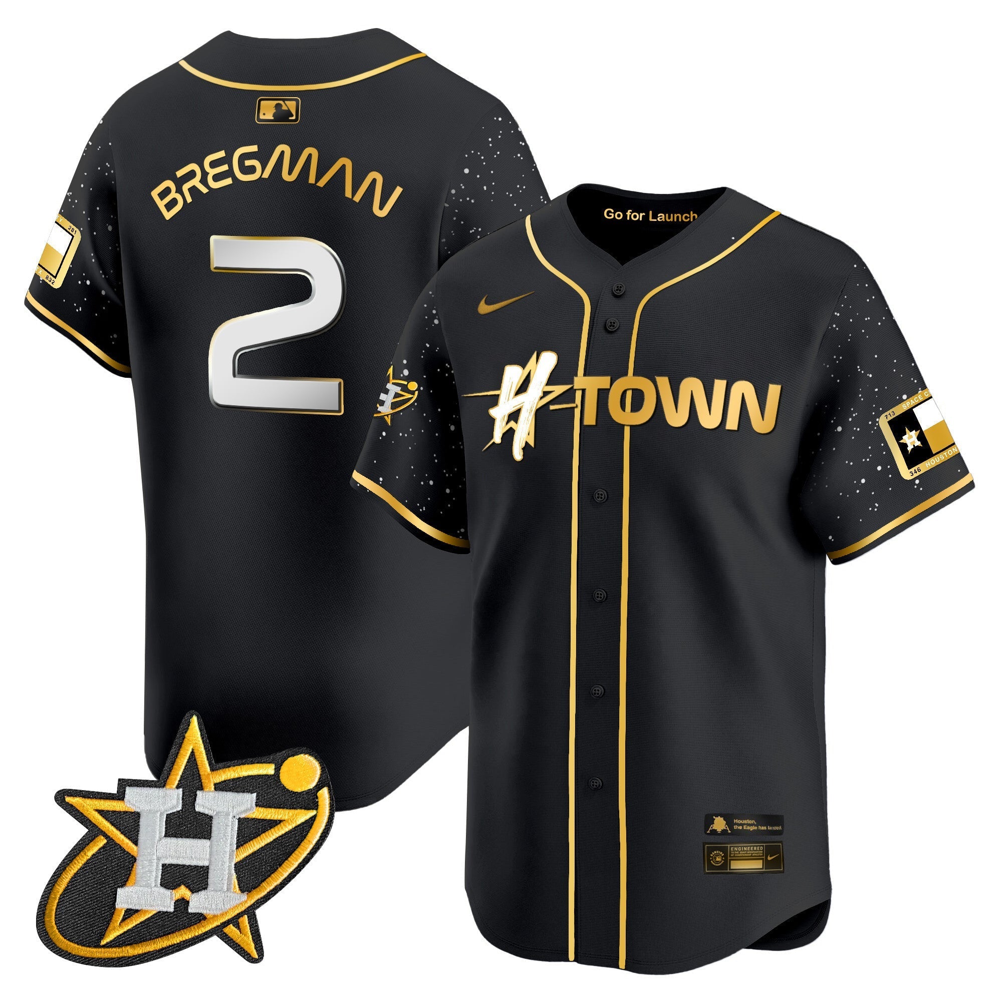 Men's Astros 2024 Space City H-Town Vapor Premier Limited Jersey - All Stitched