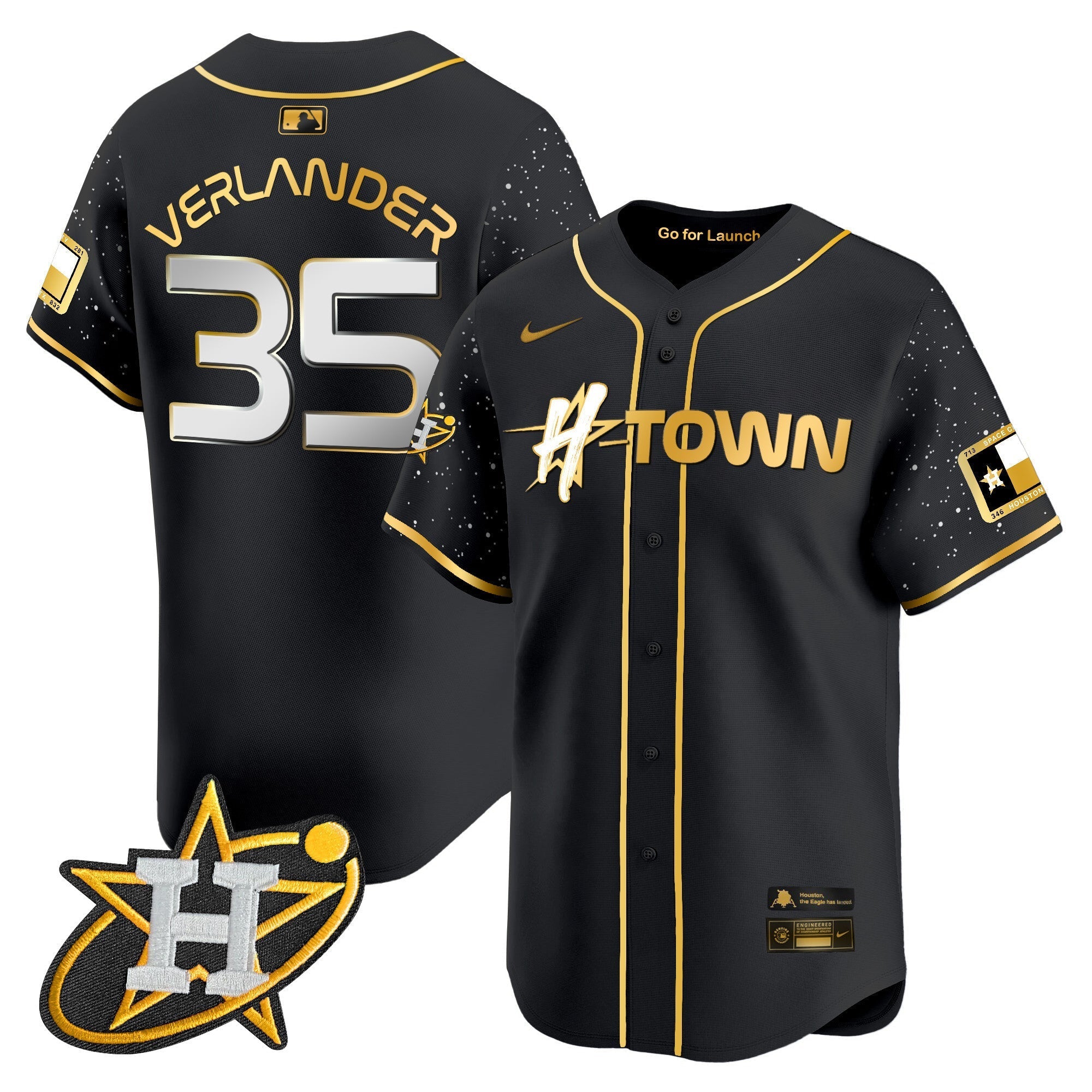 Men's Astros 2024 Space City H-Town Vapor Premier Limited Jersey - All Stitched