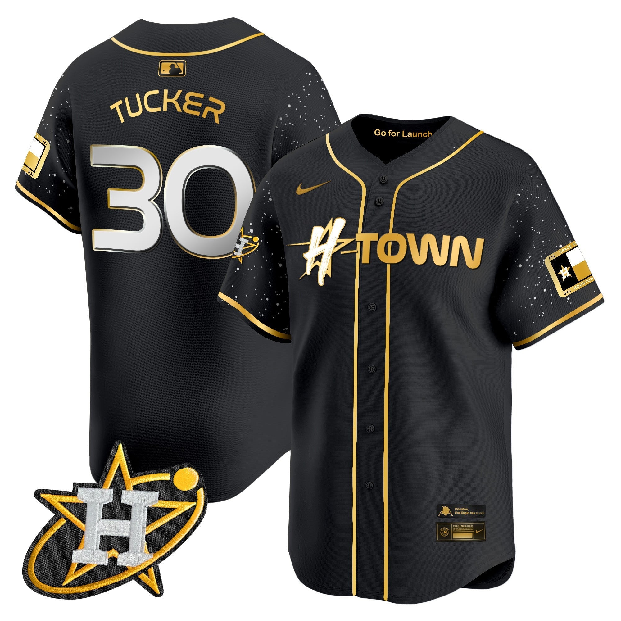 Men's Astros 2024 Space City H-Town Vapor Premier Limited Jersey - All Stitched