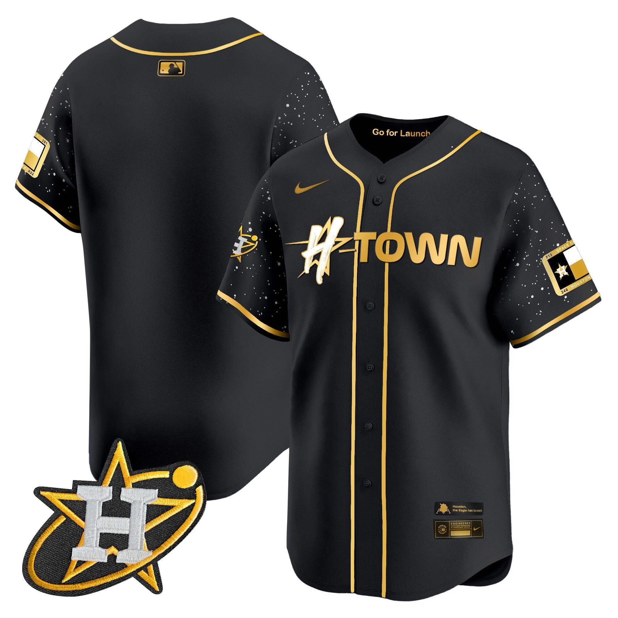 Men's Astros 2024 Space City H-Town Vapor Premier Limited Jersey - All Stitched