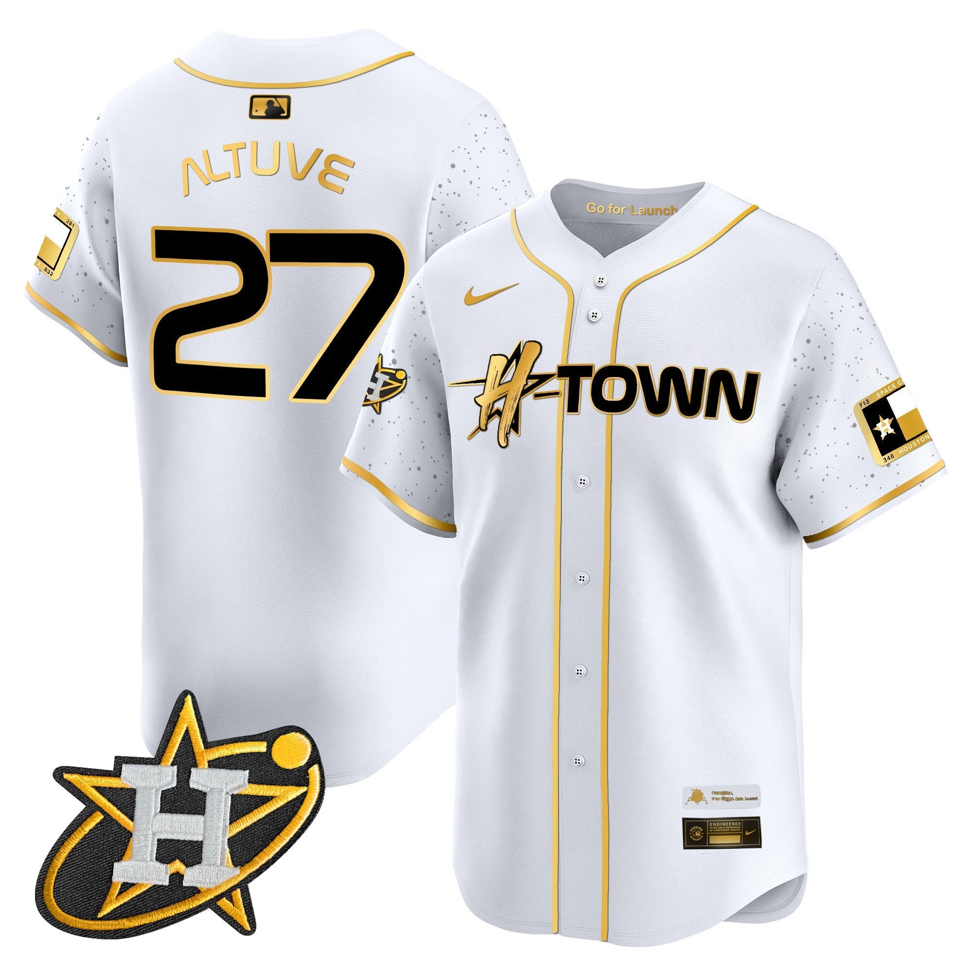 Men's Astros 2024 Space City H-Town Vapor Premier Limited Jersey - All Stitched