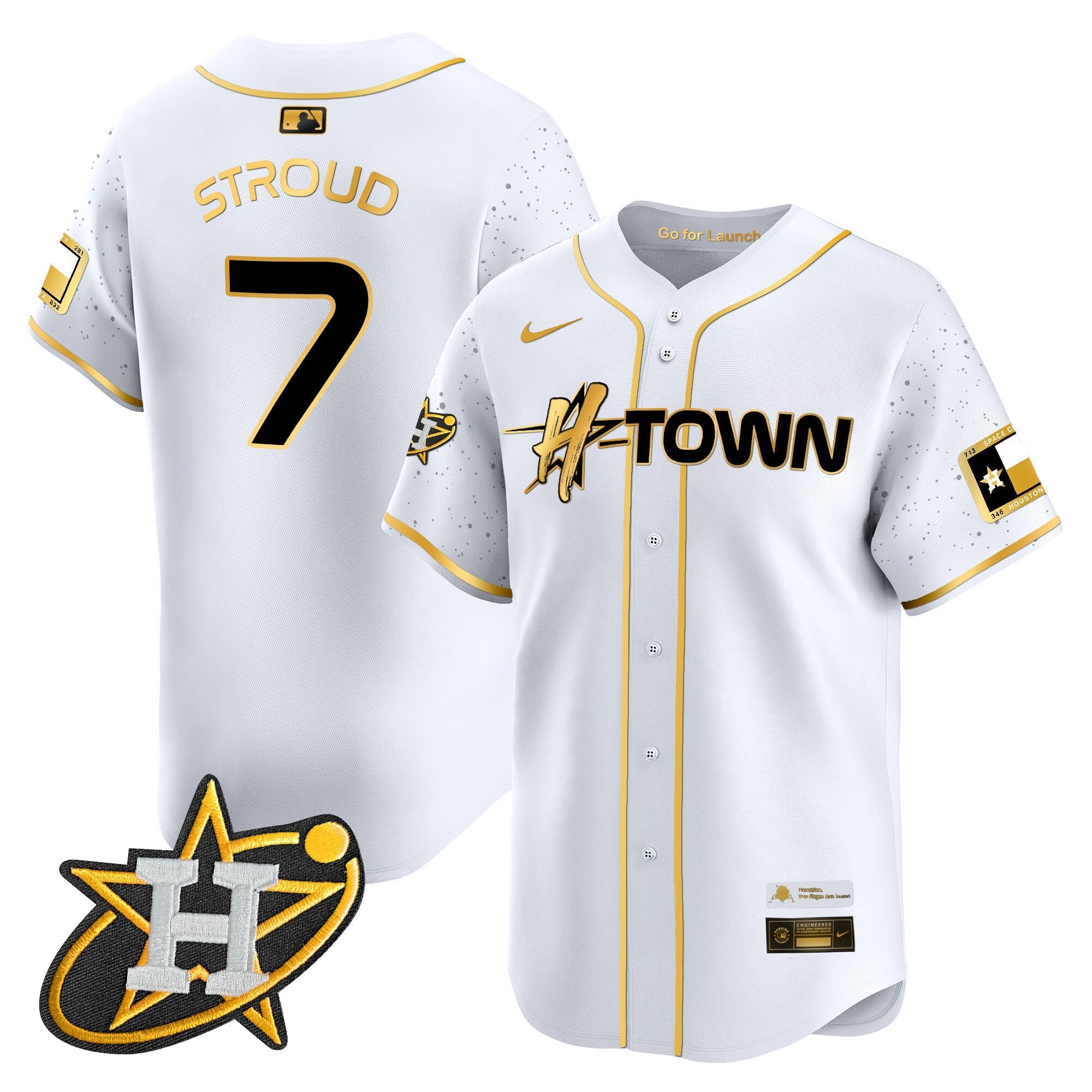 Men's Astros 2024 Space City H-Town Vapor Premier Limited Jersey - All Stitched