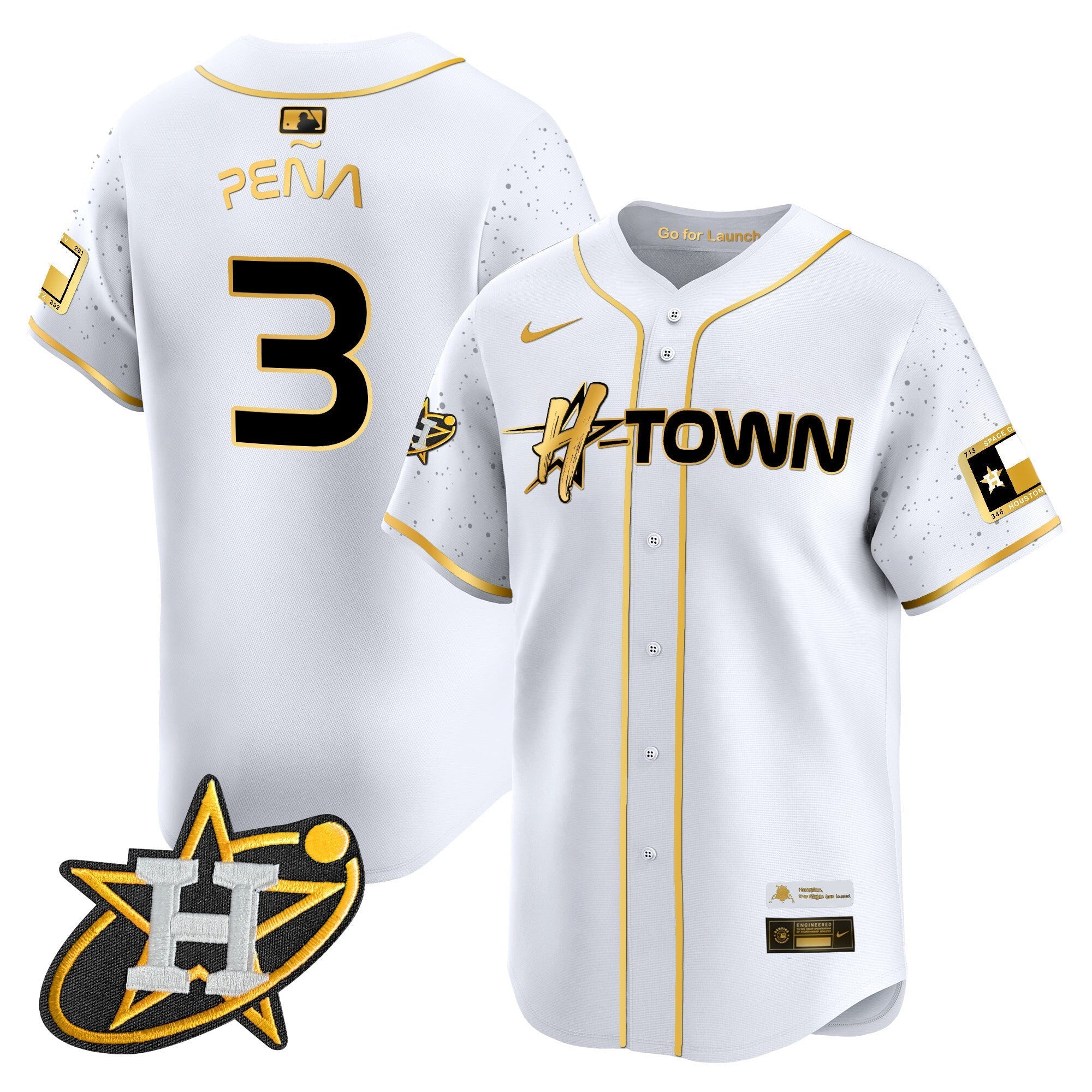 Men's Astros 2024 Space City H-Town Vapor Premier Limited Jersey - All Stitched