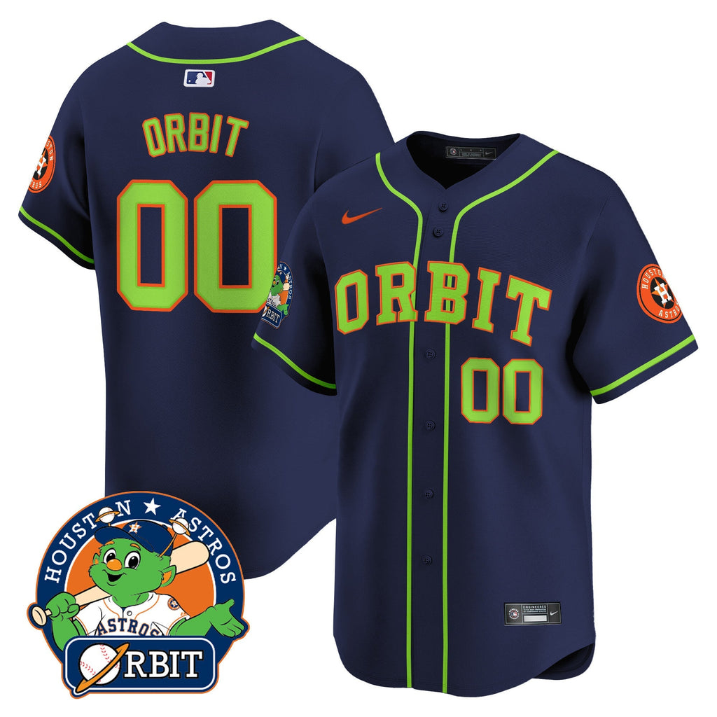 Men's Astros Orbit Patch Vapor Premier Limited Jersey - All Stitched