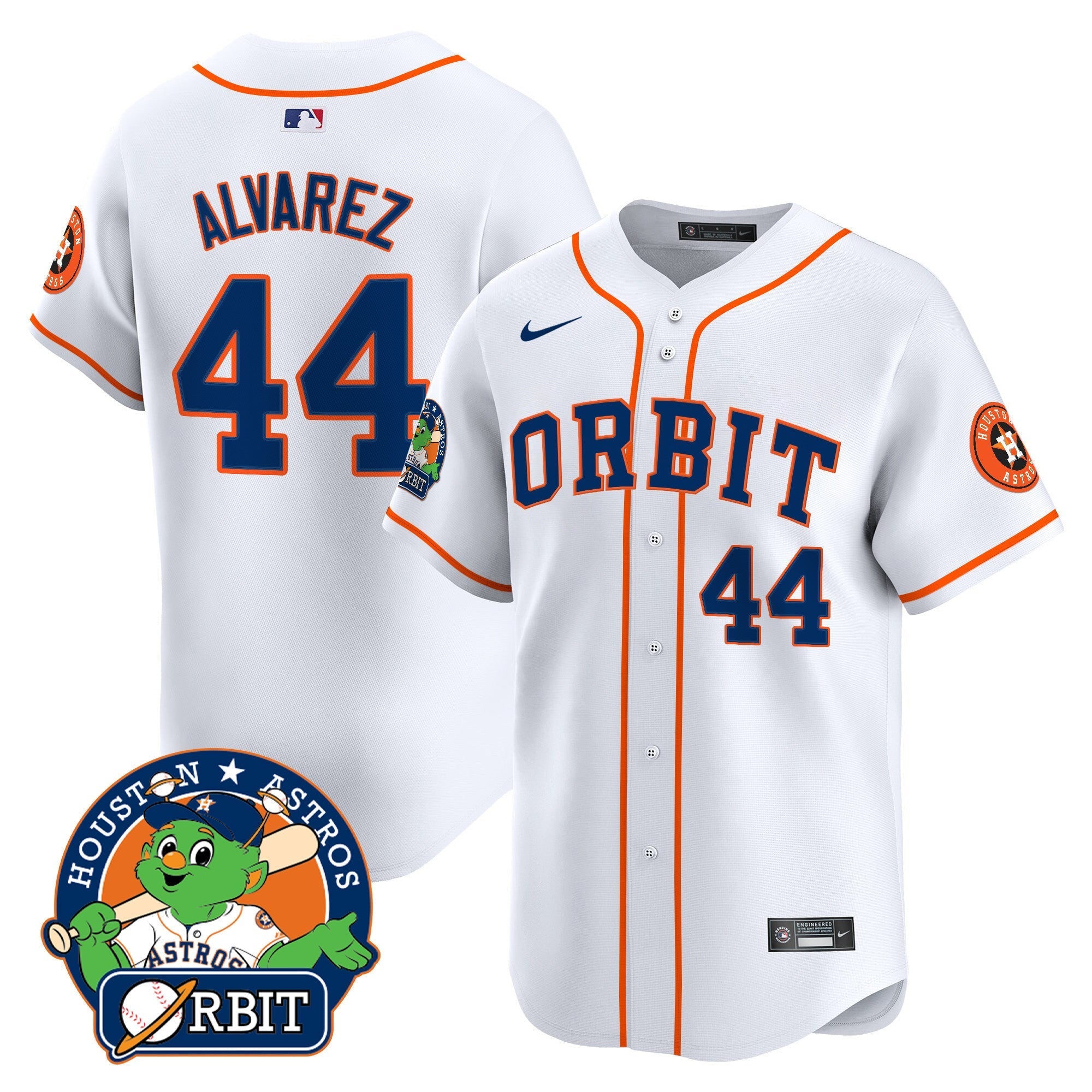 Men's Astros Orbit Patch Vapor Premier Limited Jersey - All Stitched