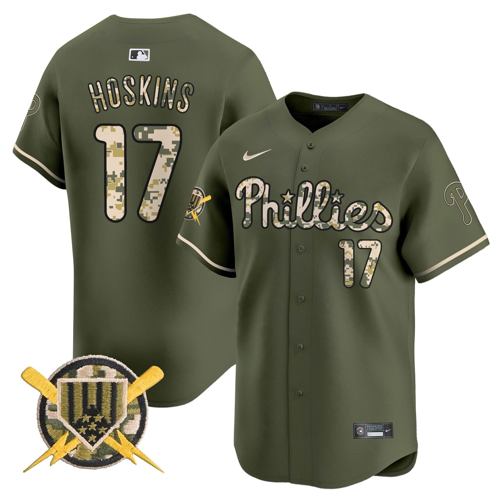 Men's Phillies Armed Forces Day Vapor Premier Limited Jersey - All Stitched