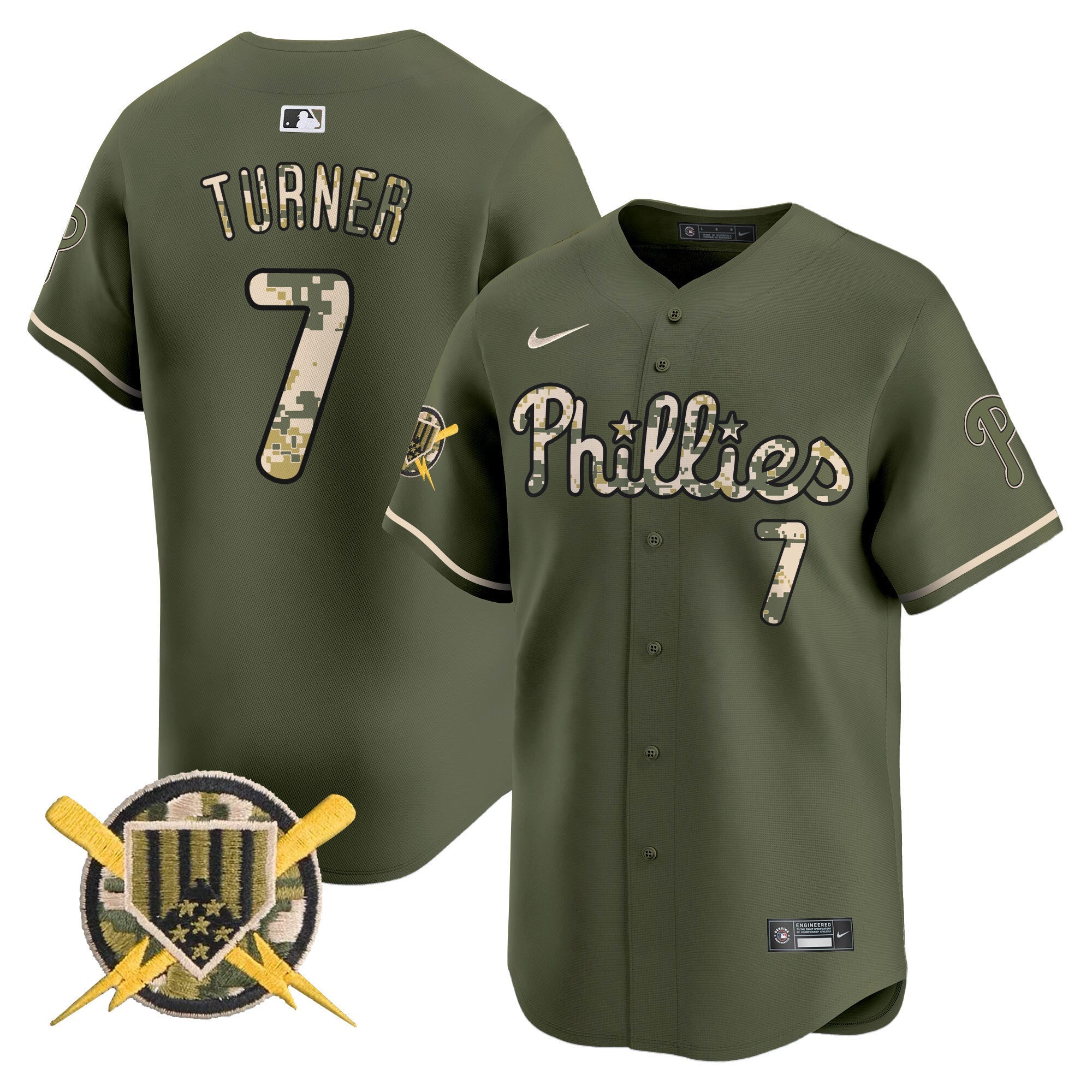 Men's Phillies Armed Forces Day Vapor Premier Limited Jersey - All Stitched