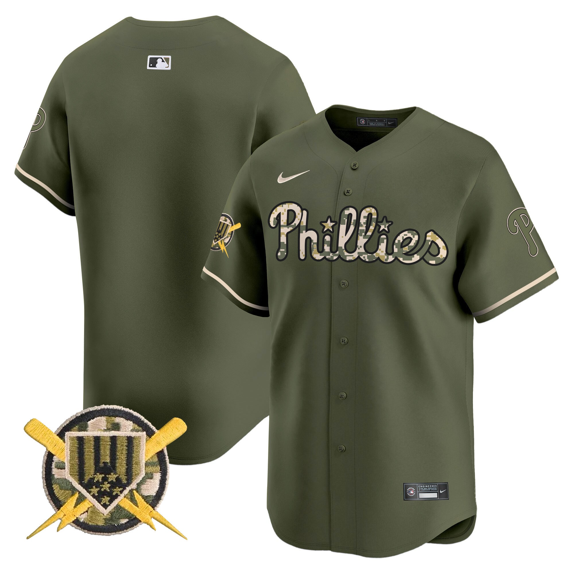 Men's Phillies Armed Forces Day Vapor Premier Limited Jersey - All Stitched