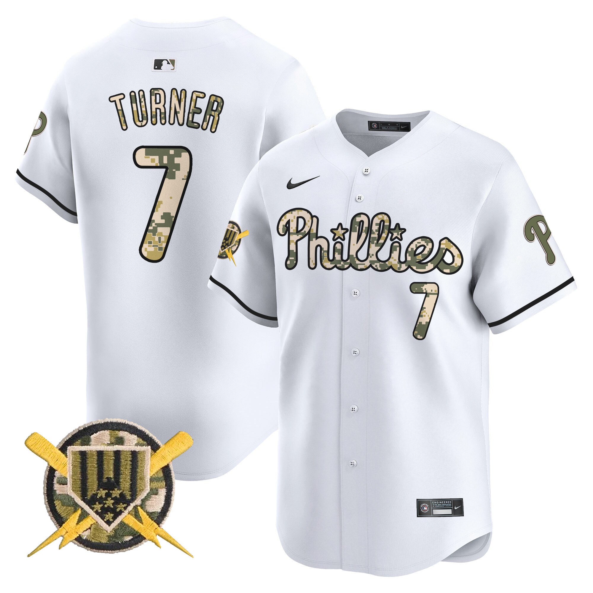 Men's Phillies Armed Forces Day Vapor Premier Limited Jersey - All Stitched