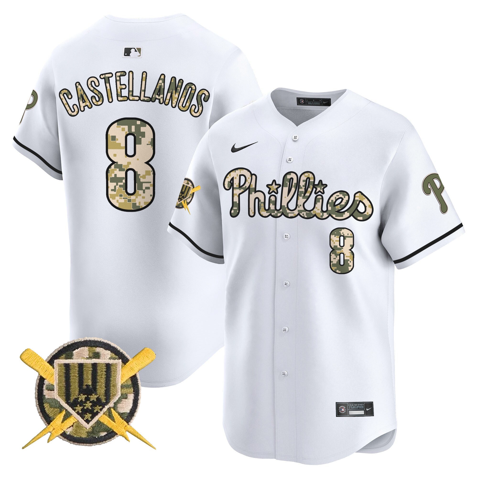 Men's Phillies Armed Forces Day Vapor Premier Limited Jersey - All Stitched