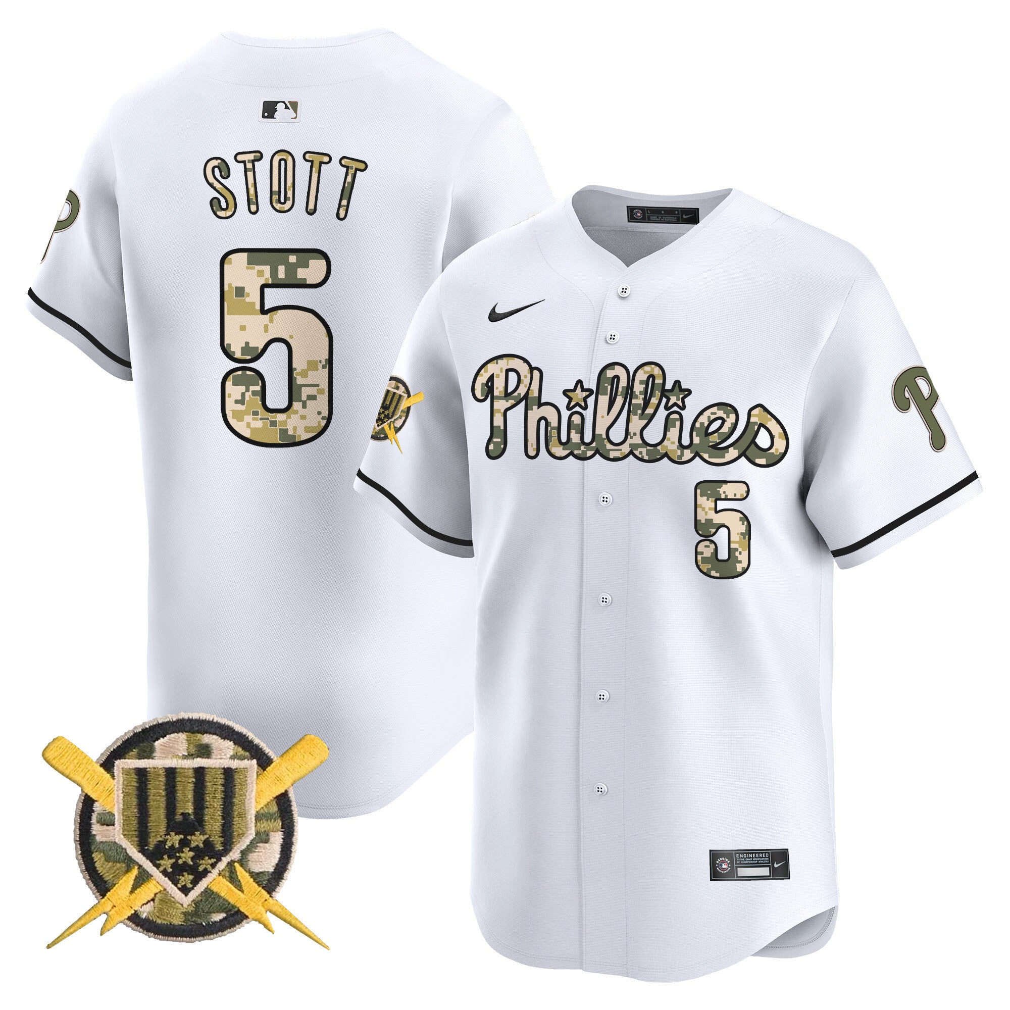 Men's Phillies Armed Forces Day Vapor Premier Limited Jersey - All Stitched