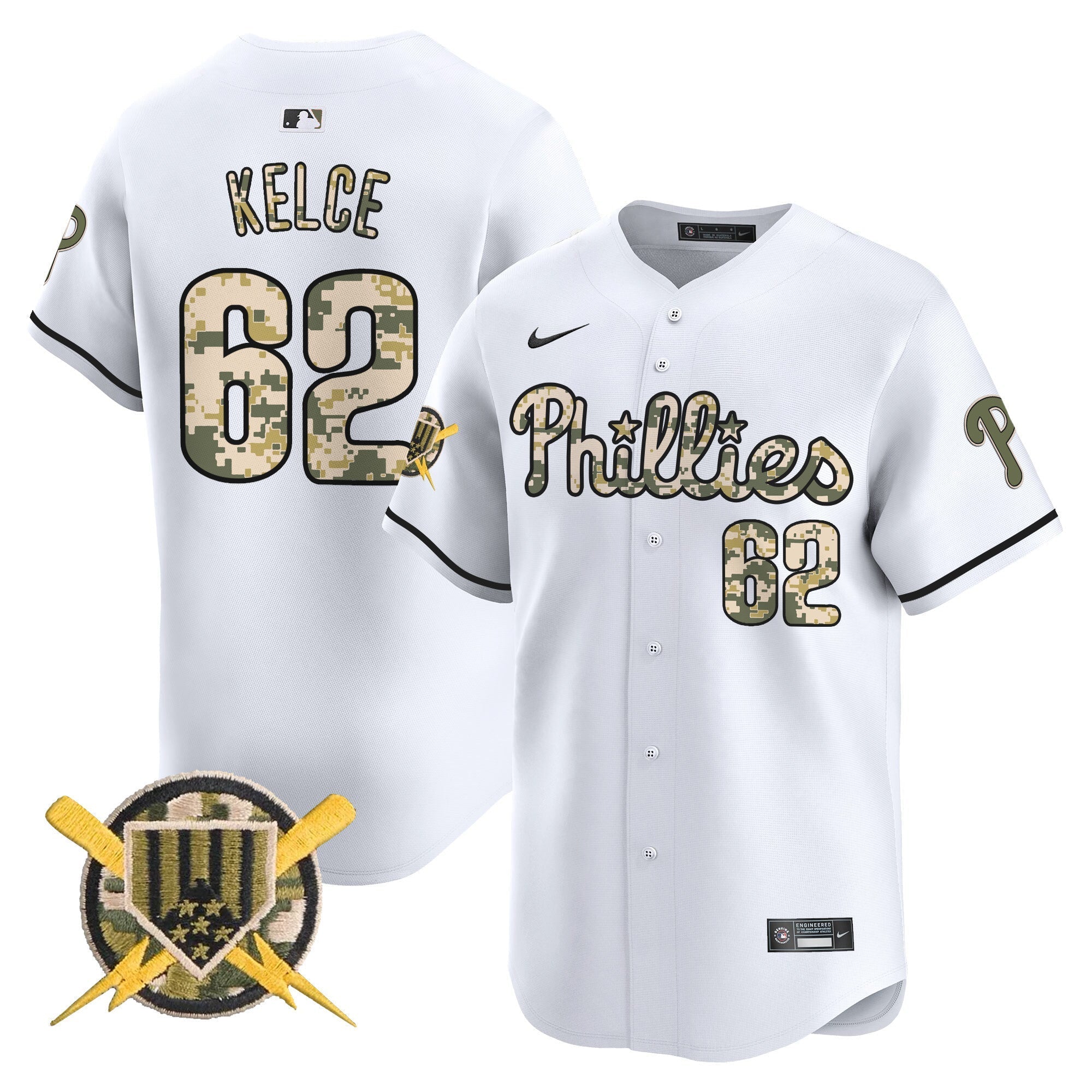 Men's Phillies Armed Forces Day Vapor Premier Limited Jersey - All Stitched
