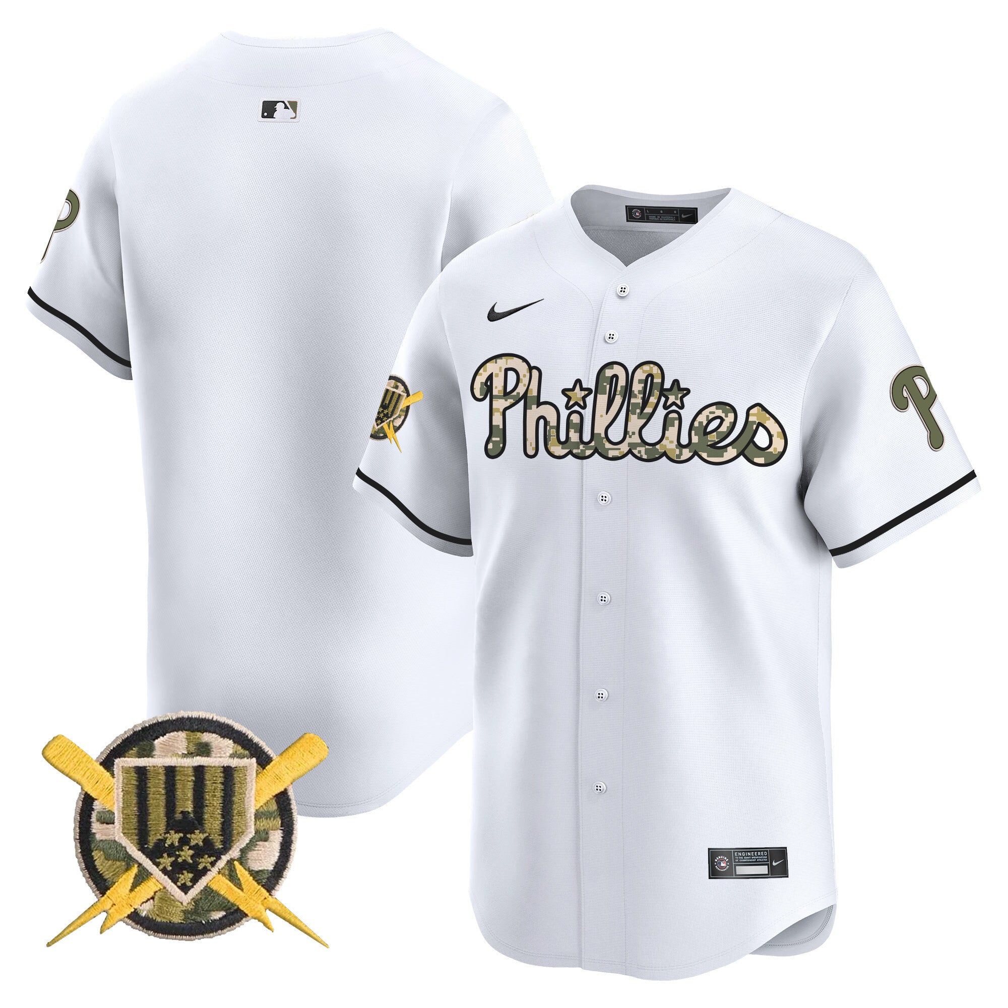 Men's Phillies Armed Forces Day Vapor Premier Limited Jersey - All Stitched