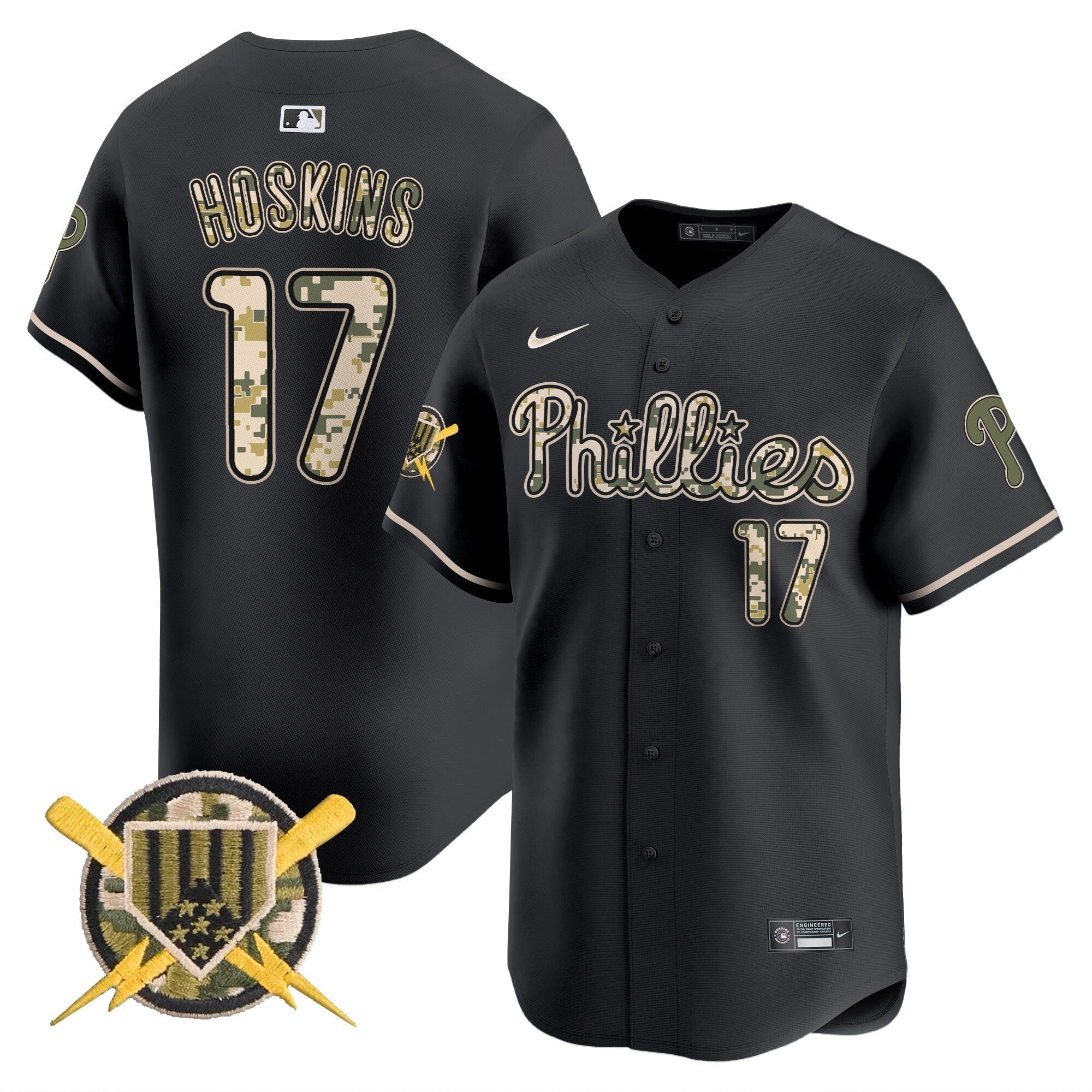 Men's Phillies Armed Forces Day Vapor Premier Limited Jersey - All Stitched