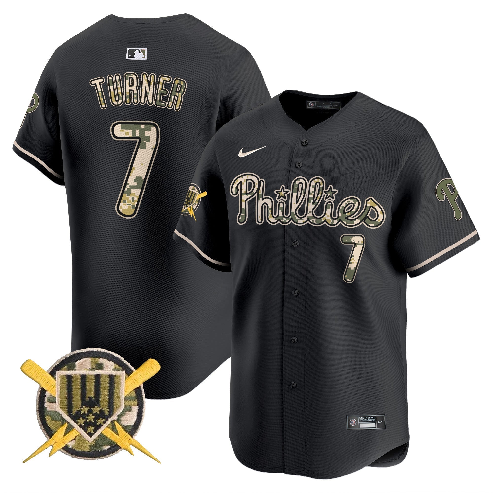 Men's Phillies Armed Forces Day Vapor Premier Limited Jersey - All Stitched