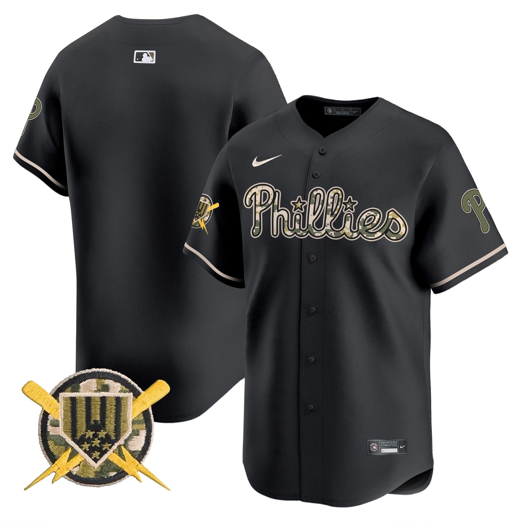 Men's Phillies Armed Forces Day Vapor Premier Limited Jersey - All Stitched