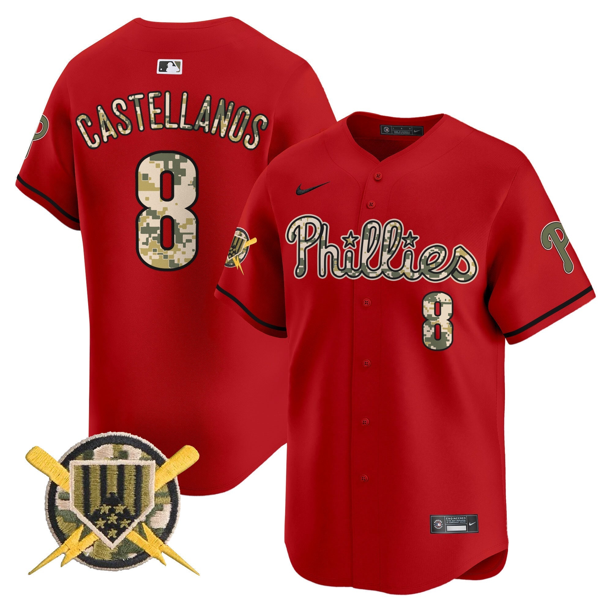 Men's Phillies Armed Forces Day Vapor Premier Limited Jersey - All Stitched