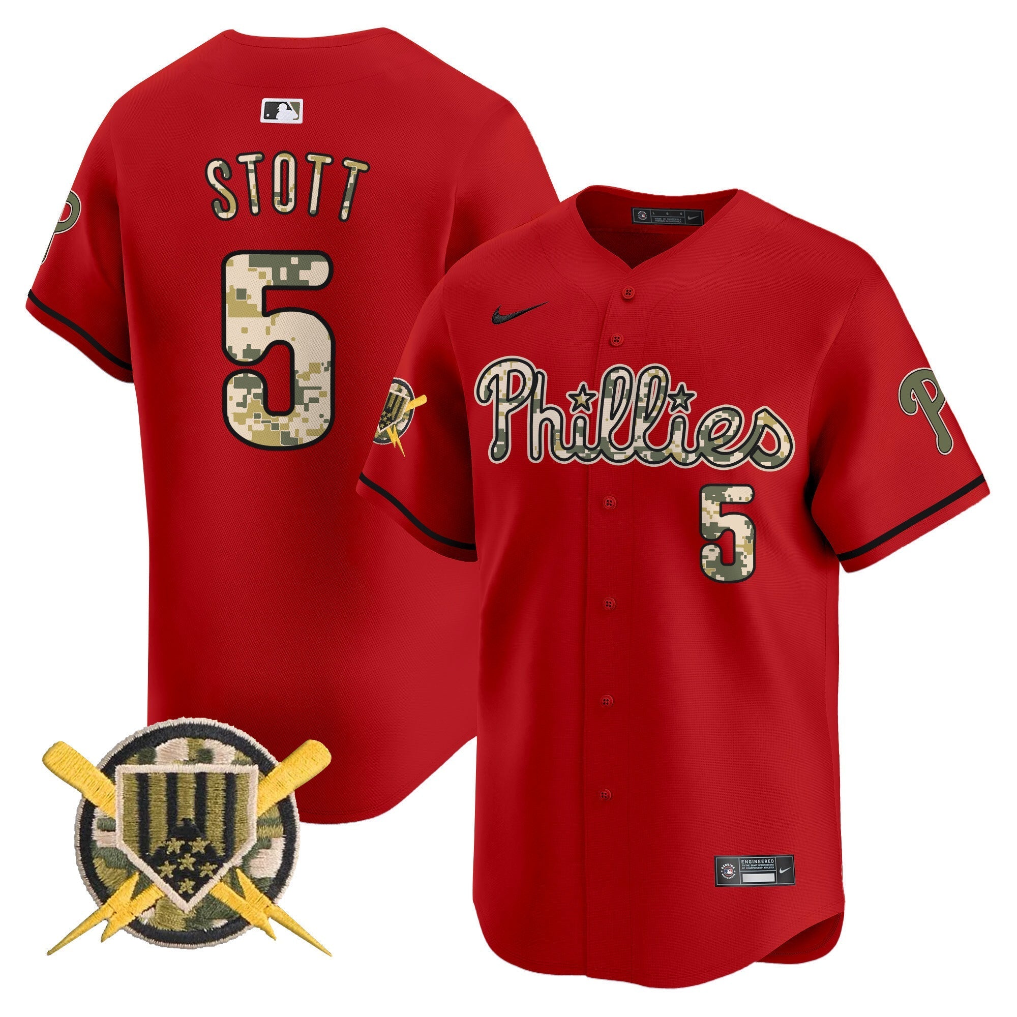 Men's Phillies Armed Forces Day Vapor Premier Limited Jersey - All Stitched