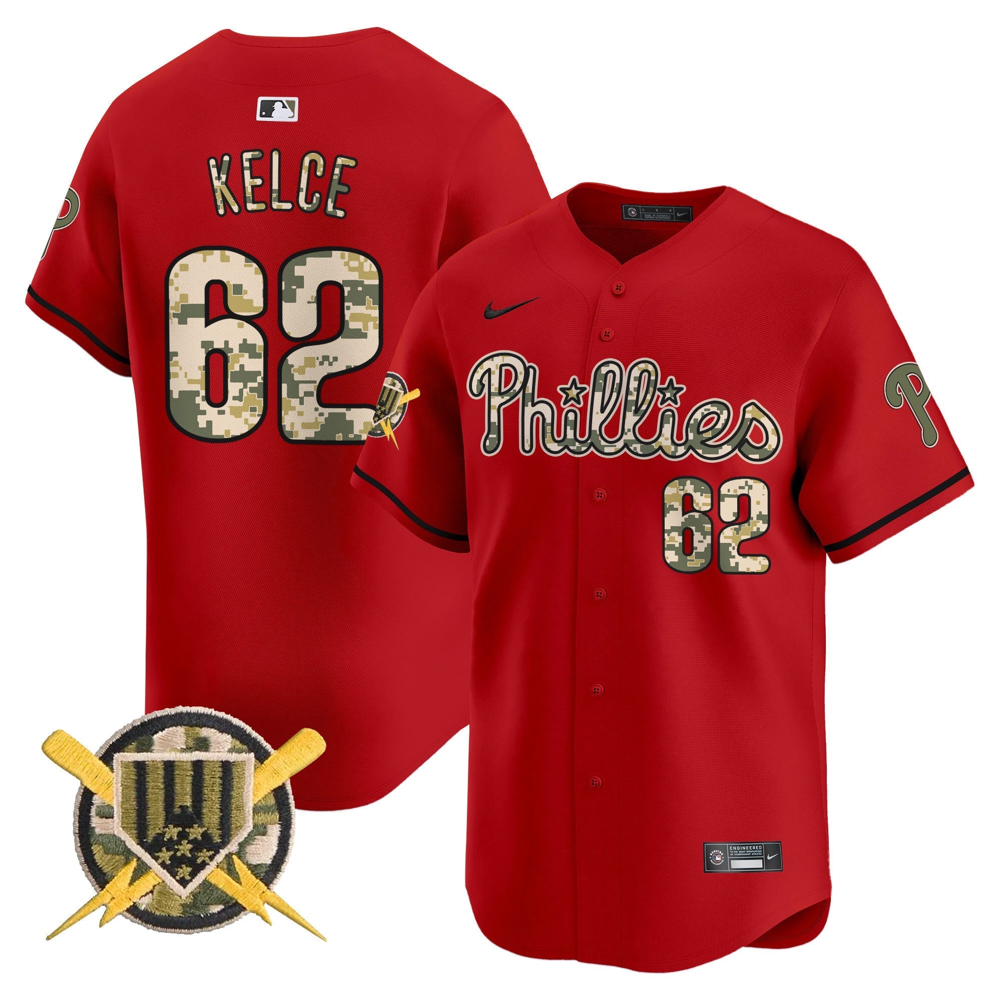 Men's Phillies Armed Forces Day Vapor Premier Limited Jersey - All Stitched