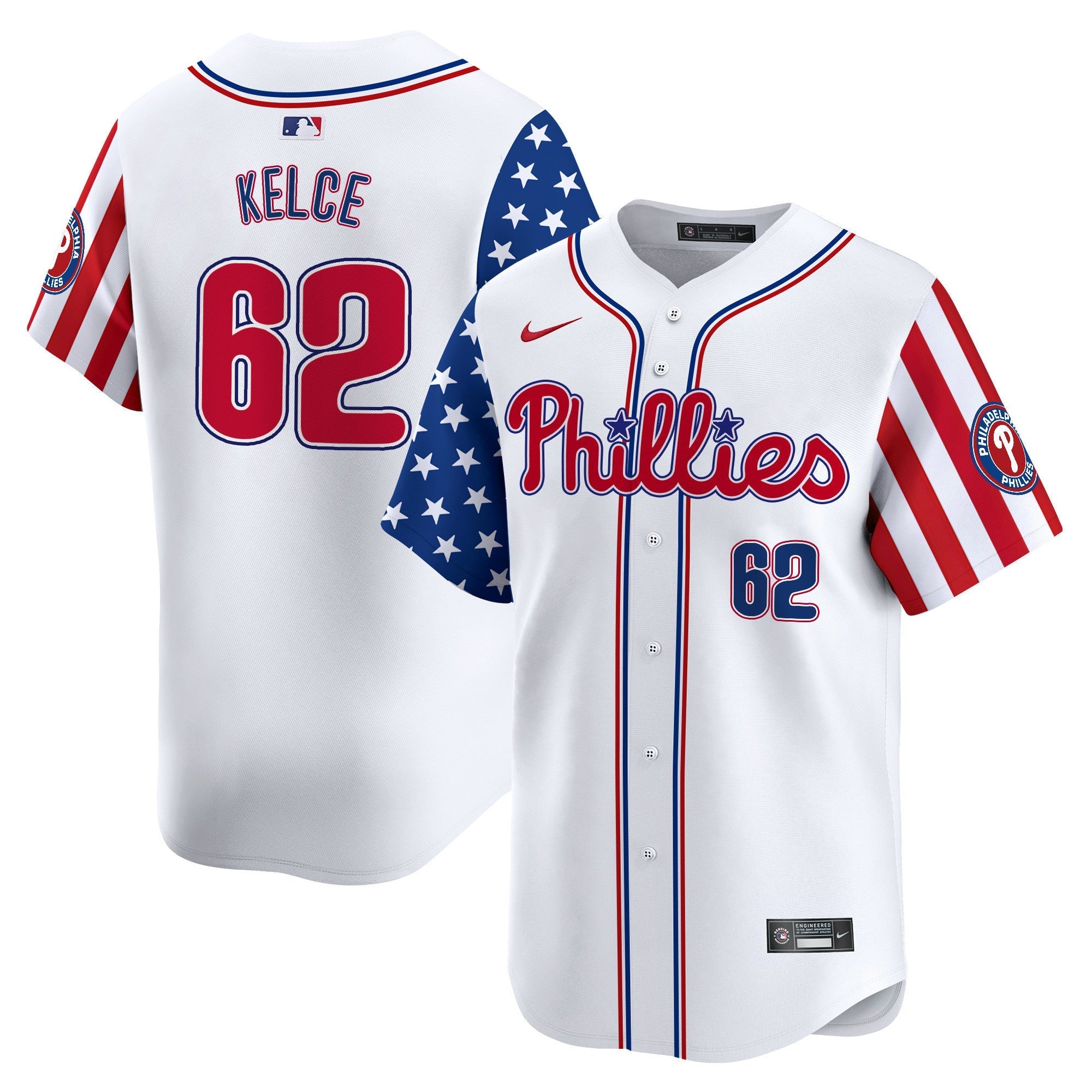 Philadelphia Phillies 2024 Independence Day Vapor Premier Limited Jersey - All Stitched