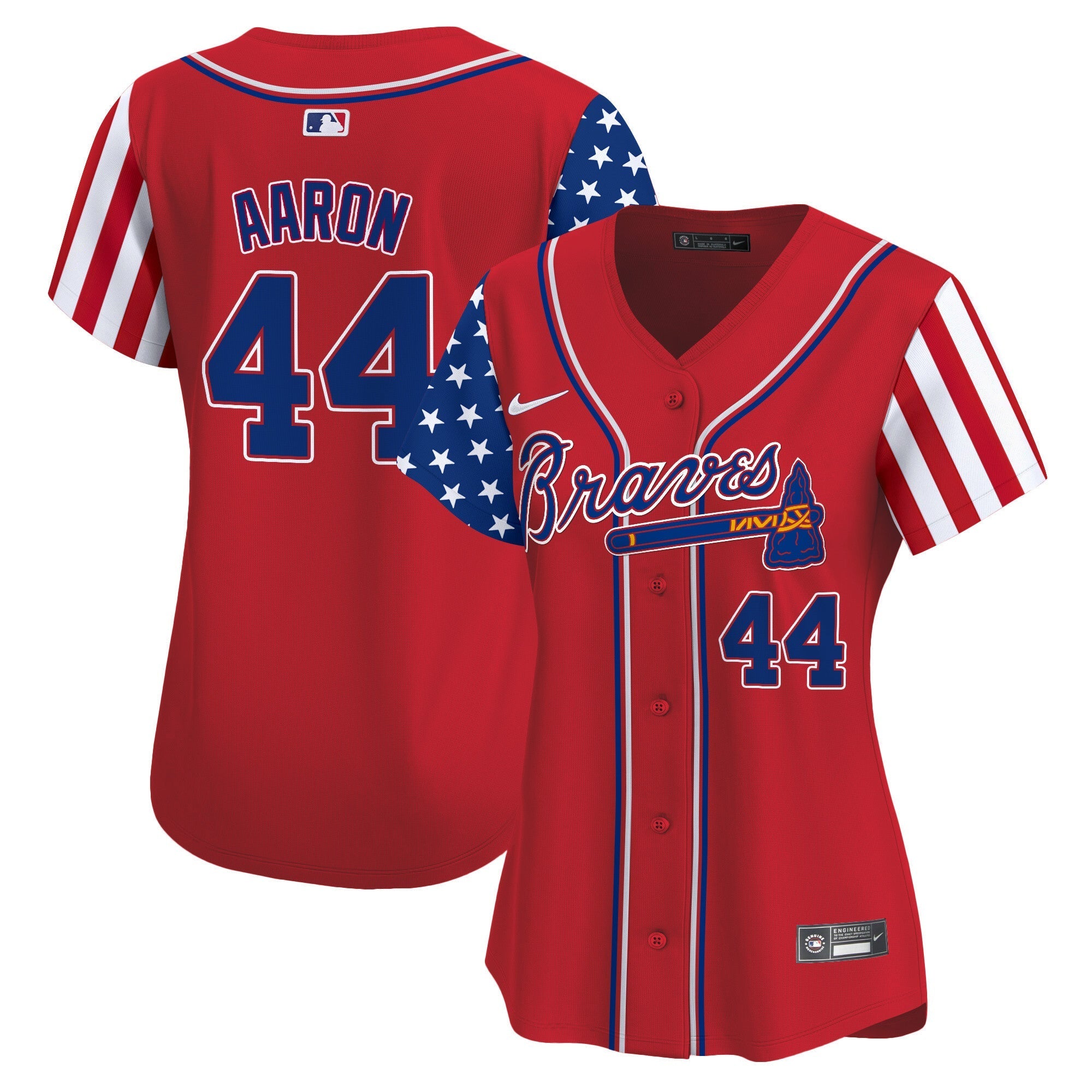 Women's Atlanta Braves 2024 Independence Day Vapor Premier Limited Jersey - All Stitched