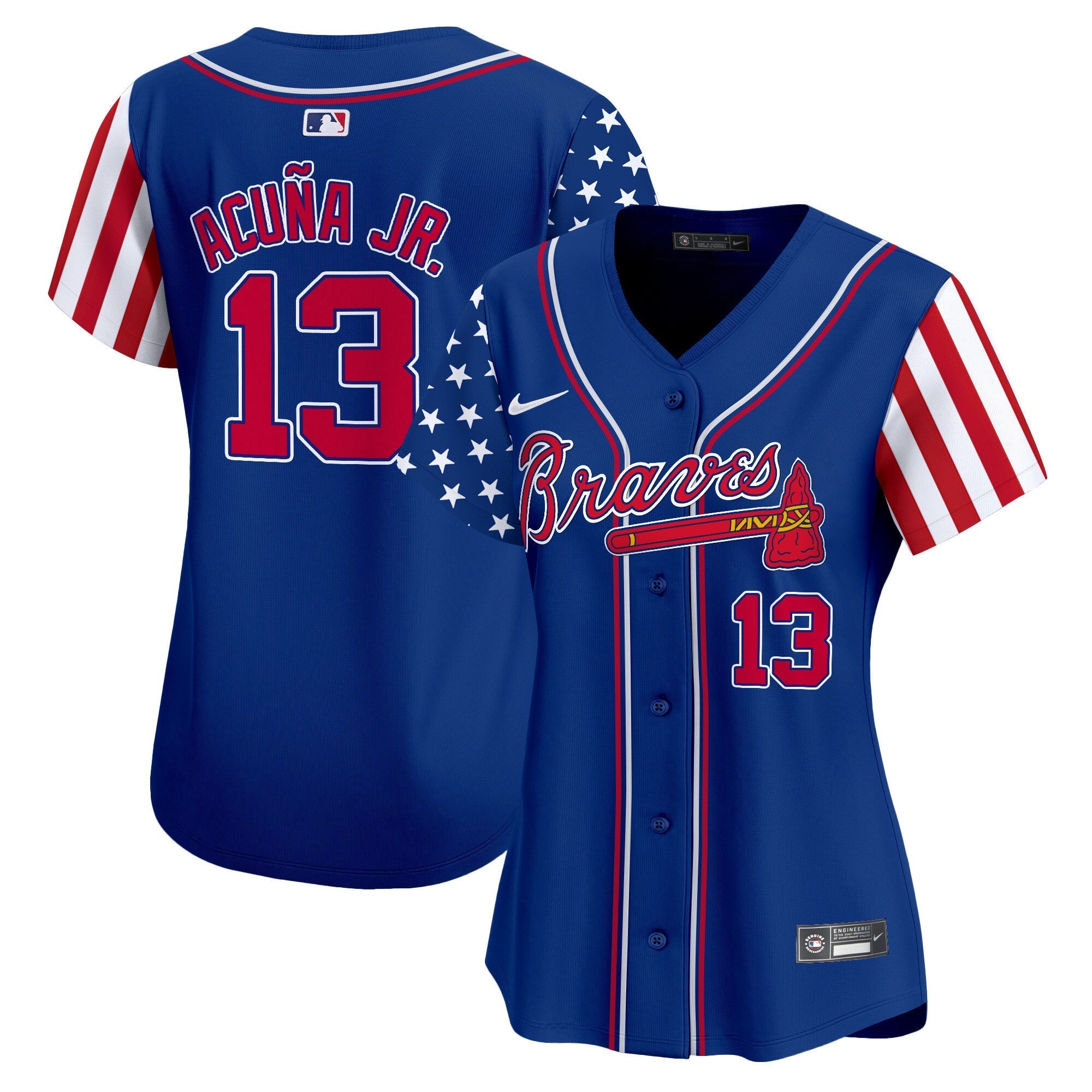 Women's Atlanta Braves 2024 Independence Day Vapor Premier Limited Jersey - All Stitched