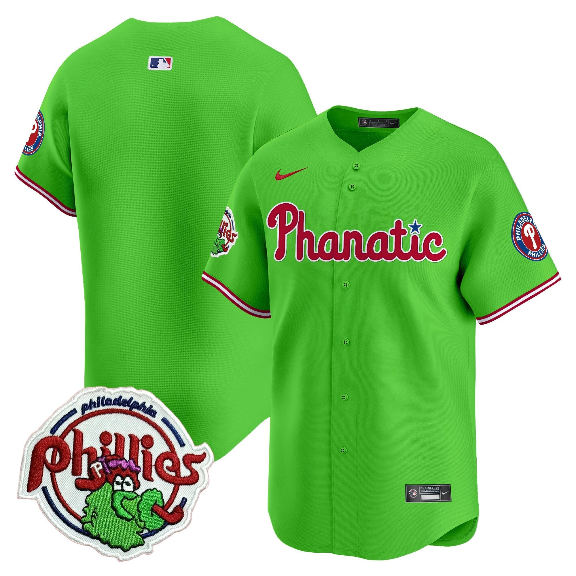 Men's Phillies Phanatic Patch Vapor Premier Limited Jersey - All Stitched
