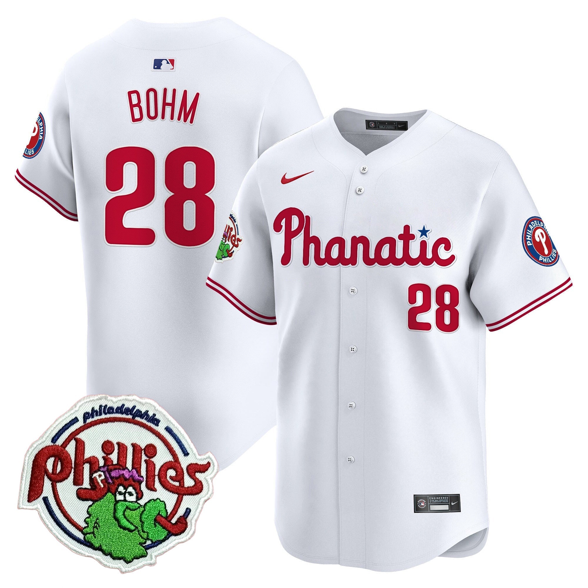 Men's Phillies Phanatic Patch Vapor Premier Limited Jersey - All Stitched