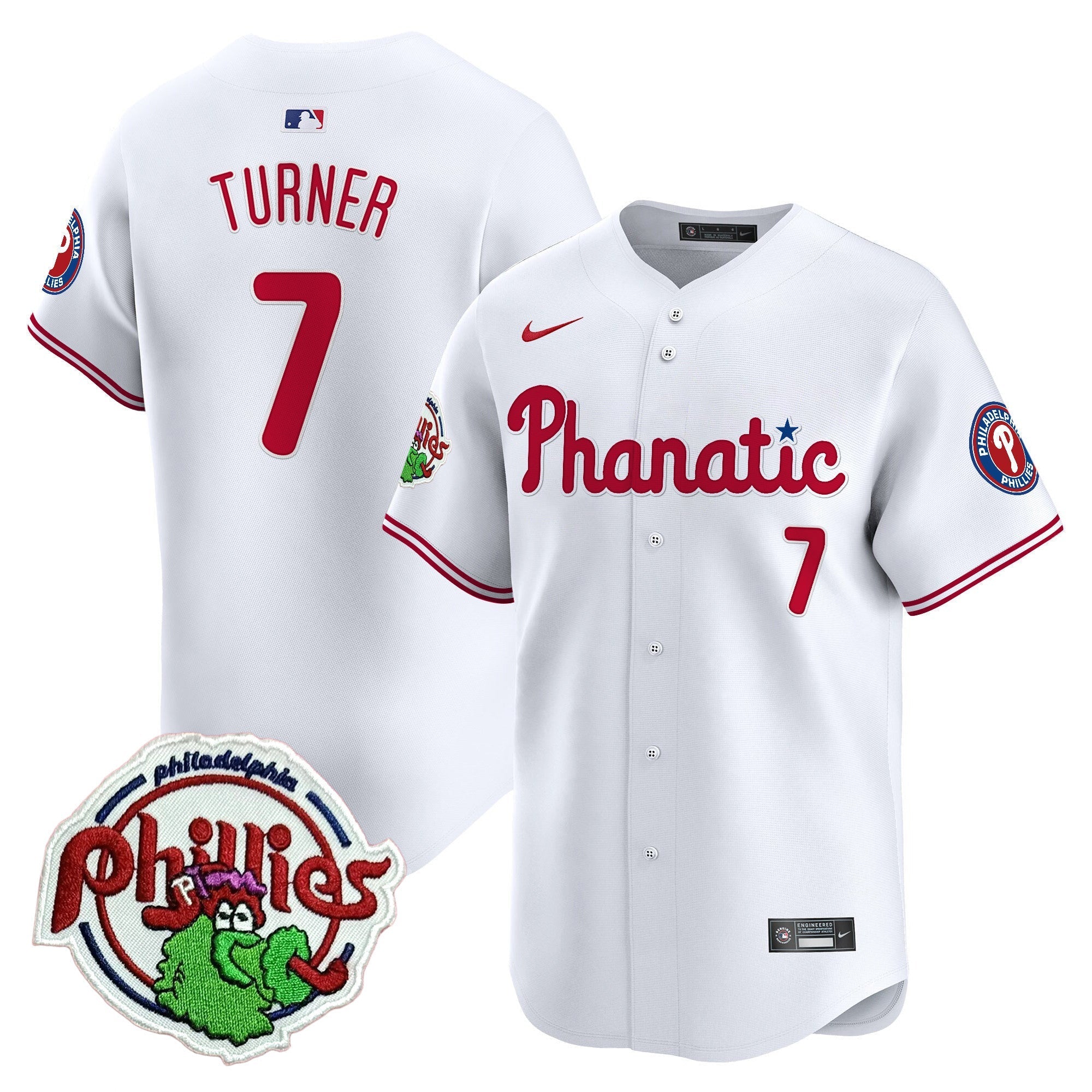 Men's Phillies Phanatic Patch Vapor Premier Limited Jersey - All Stitched