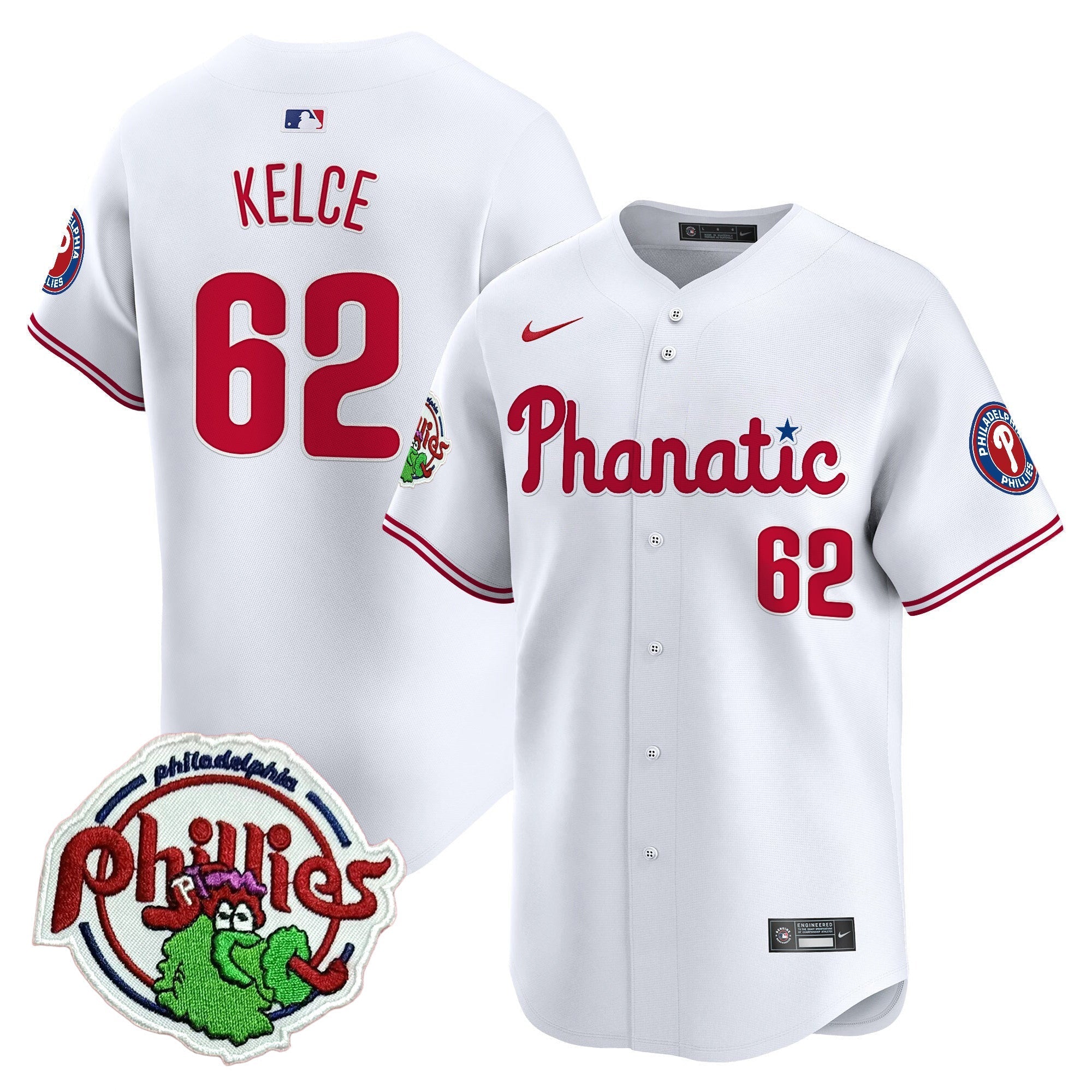 Men's Phillies Phanatic Patch Vapor Premier Limited Jersey - All Stitched