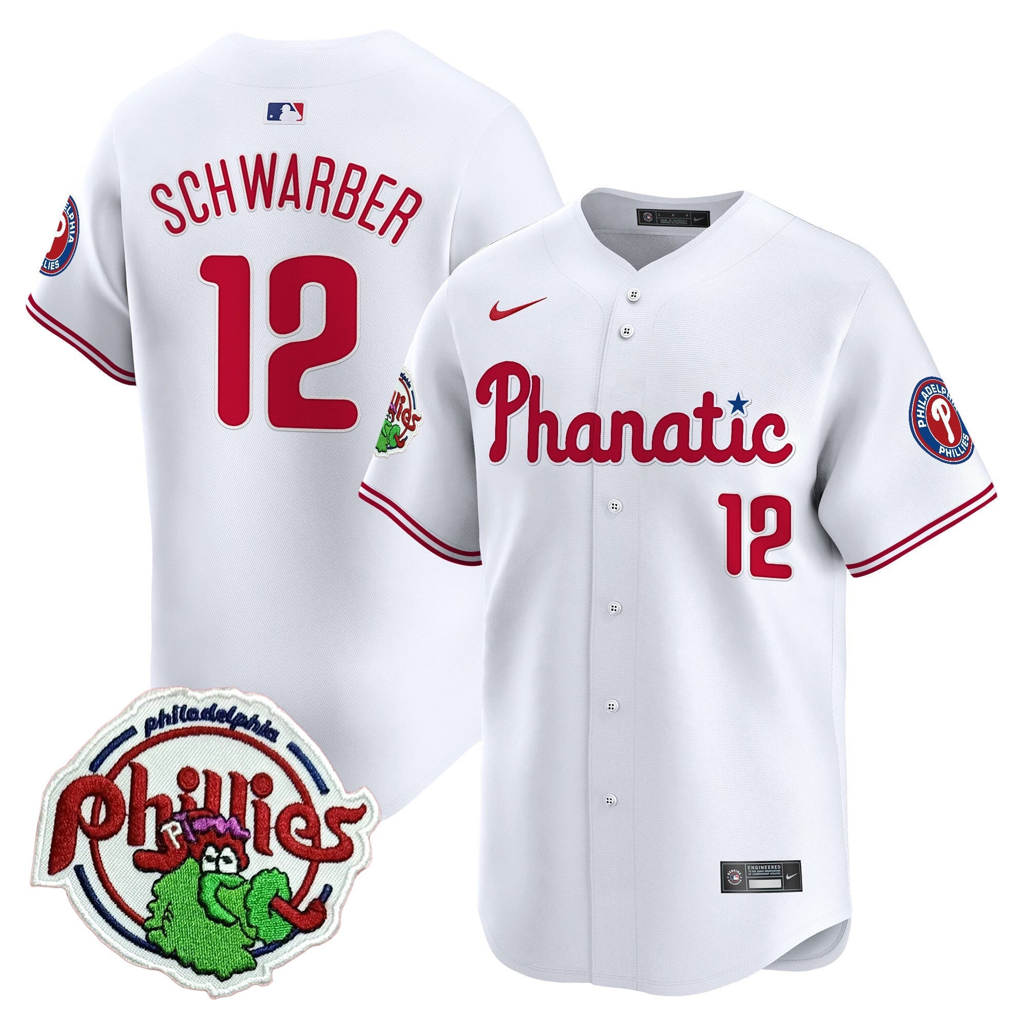 Men's Phillies Phanatic Patch Vapor Premier Limited Jersey - All Stitched