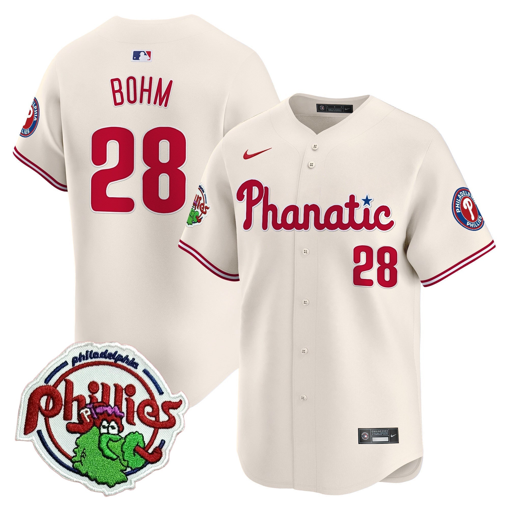 Men's Phillies Phanatic Patch Vapor Premier Limited Jersey - All Stitched