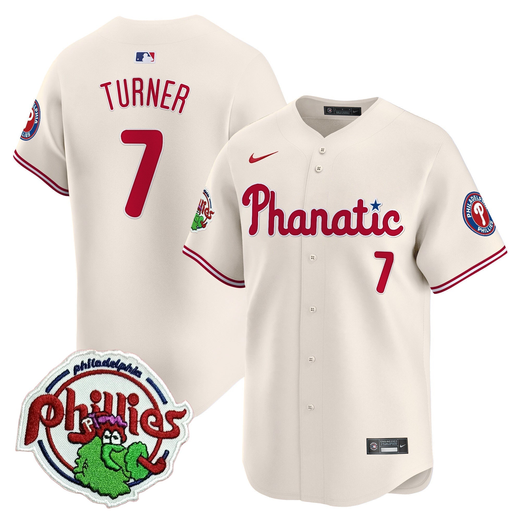 Men's Phillies Phanatic Patch Vapor Premier Limited Jersey - All Stitched