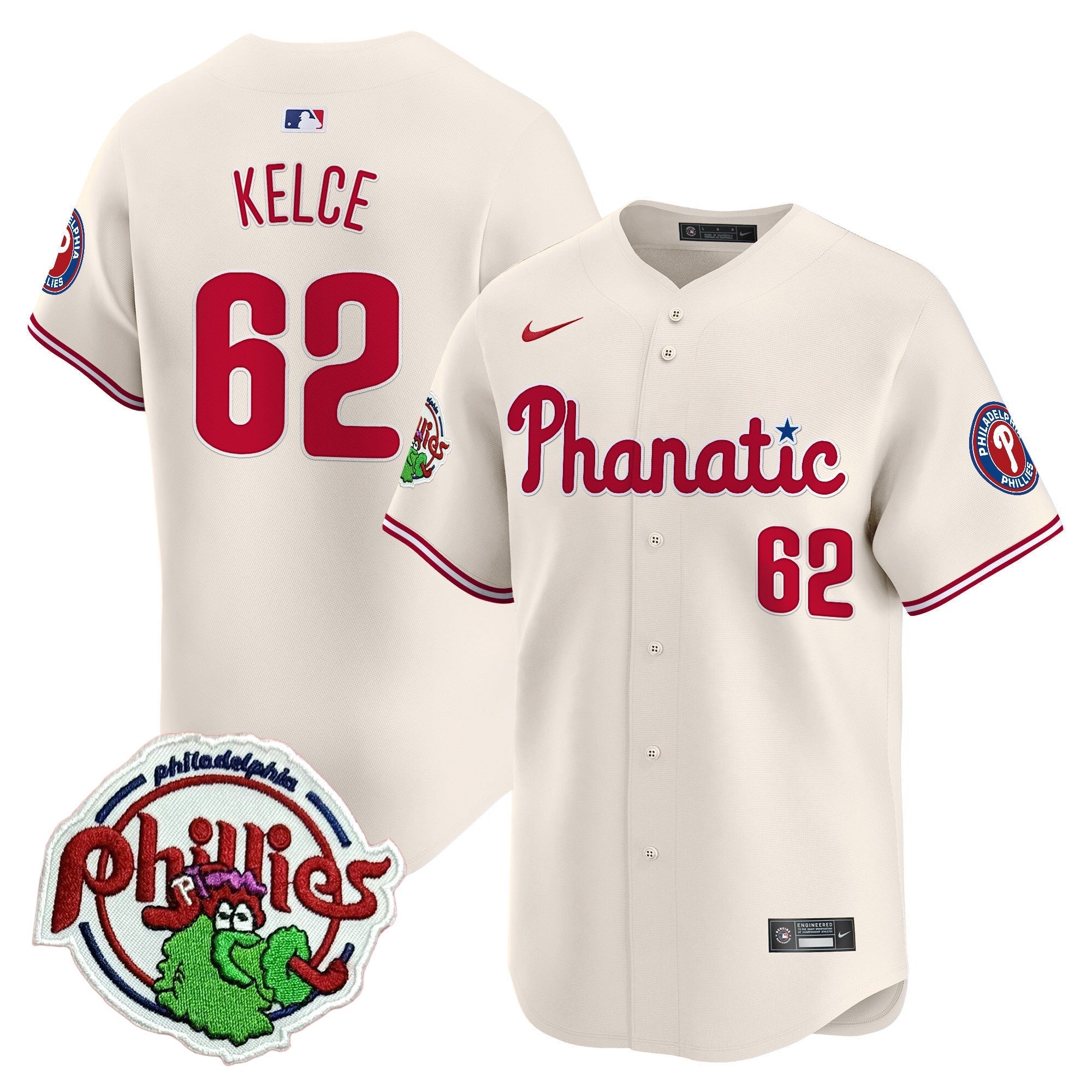 Men's Phillies Phanatic Patch Vapor Premier Limited Jersey - All Stitched