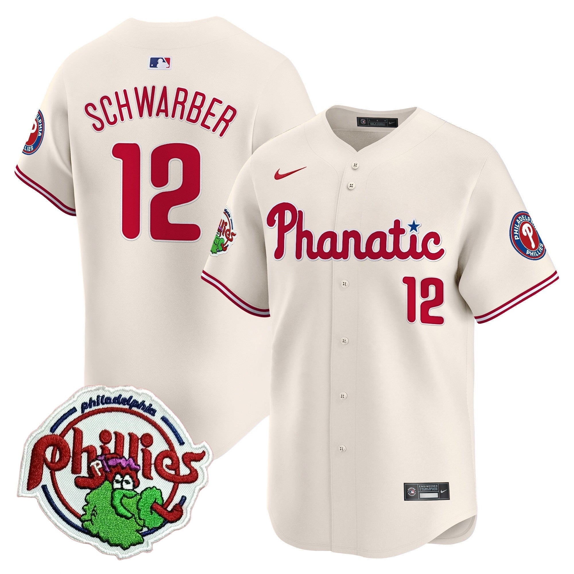 Men's Phillies Phanatic Patch Vapor Premier Limited Jersey - All Stitched