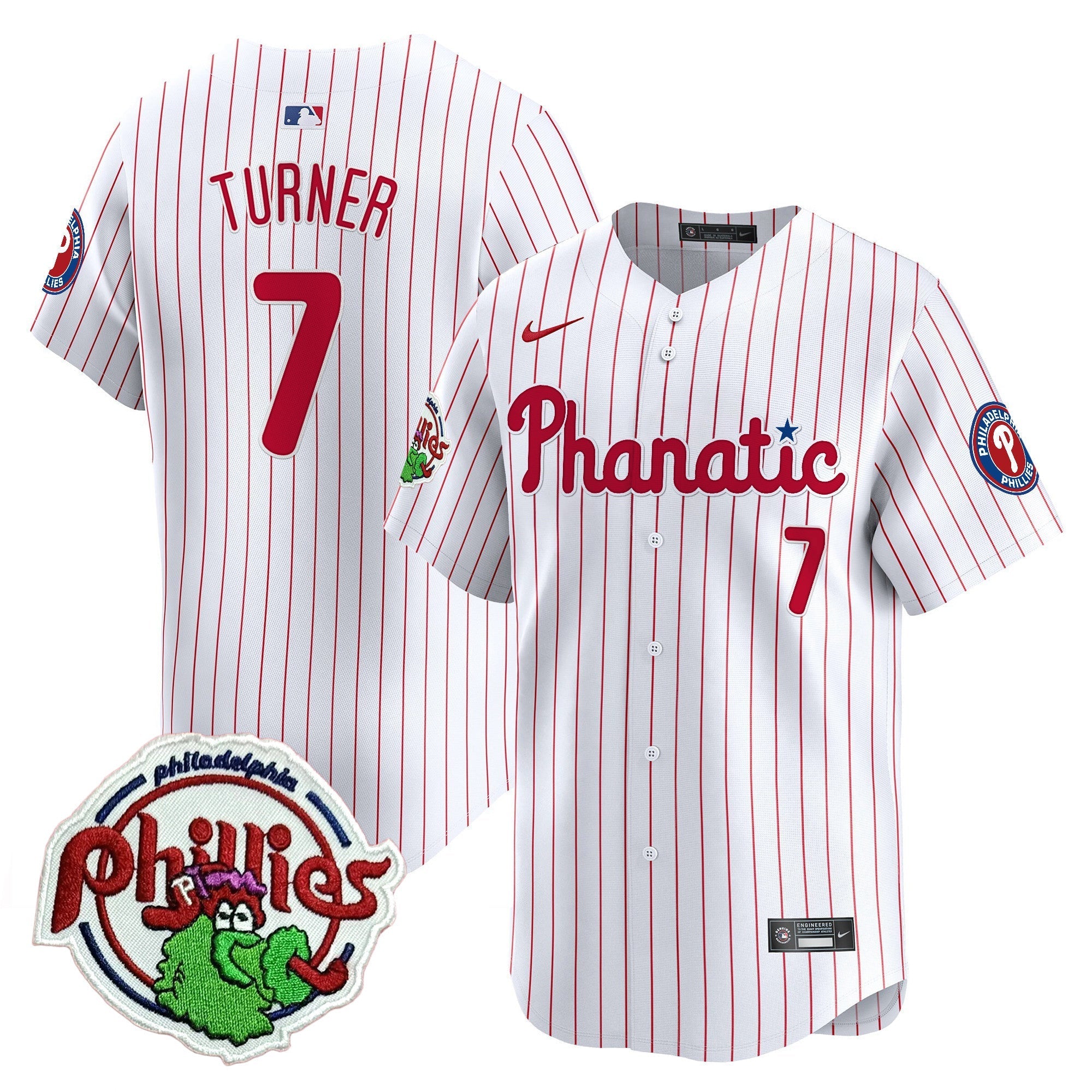 Men's Phillies Phanatic Patch Vapor Premier Limited Jersey - All Stitched