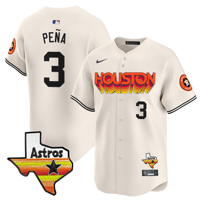 Men's Astros Throwback Style Vapor Premier Limited Jersey - All Stitched