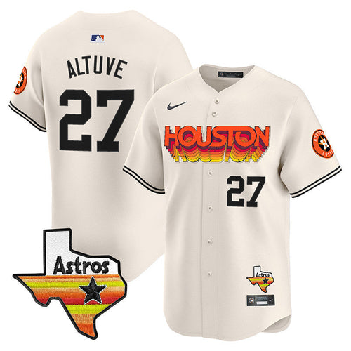 Men's Astros Throwback Style Vapor Premier Limited Jersey - All Stitched