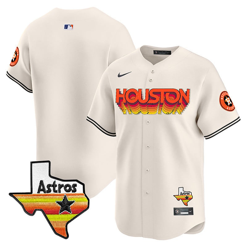 Men's Astros Throwback Style Vapor Premier Limited Jersey - All Stitched
