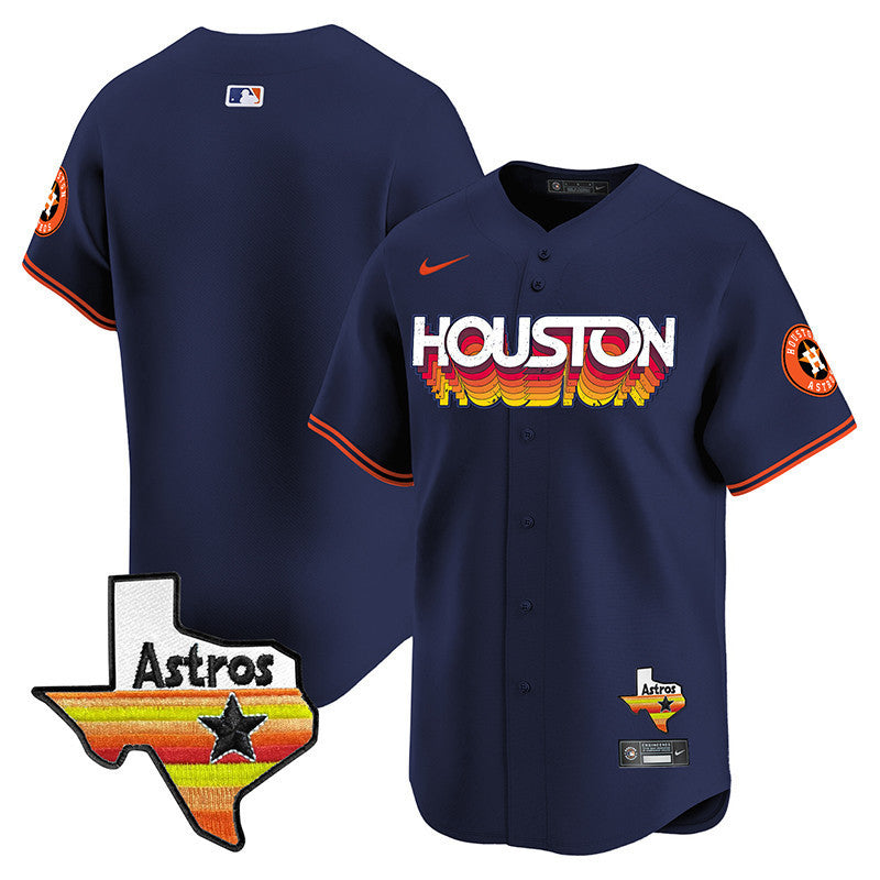 Men's Astros Throwback Style Vapor Premier Limited Jersey - All Stitched