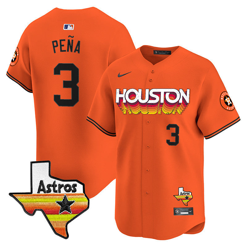 Men's Astros Throwback Style Vapor Premier Limited Jersey - All Stitched