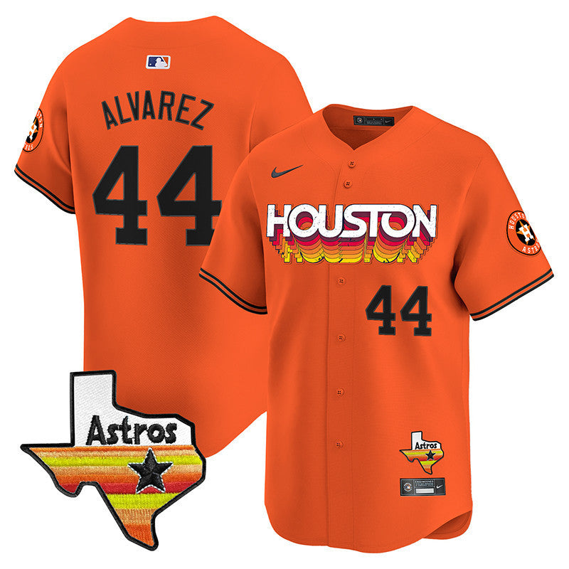 Men's Astros Throwback Style Vapor Premier Limited Jersey - All Stitched