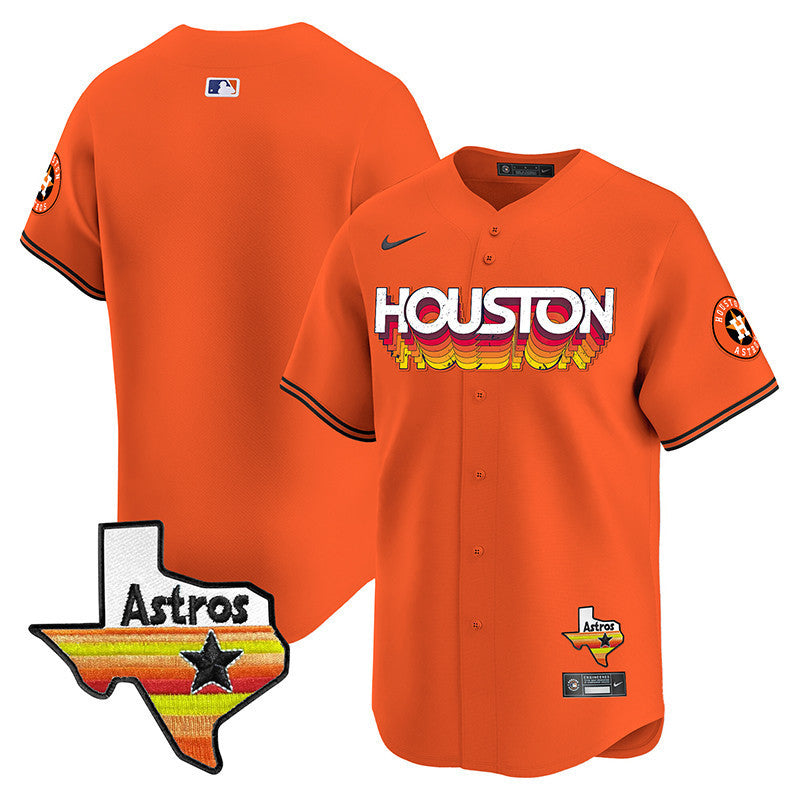 Men's Astros Throwback Style Vapor Premier Limited Jersey - All Stitched